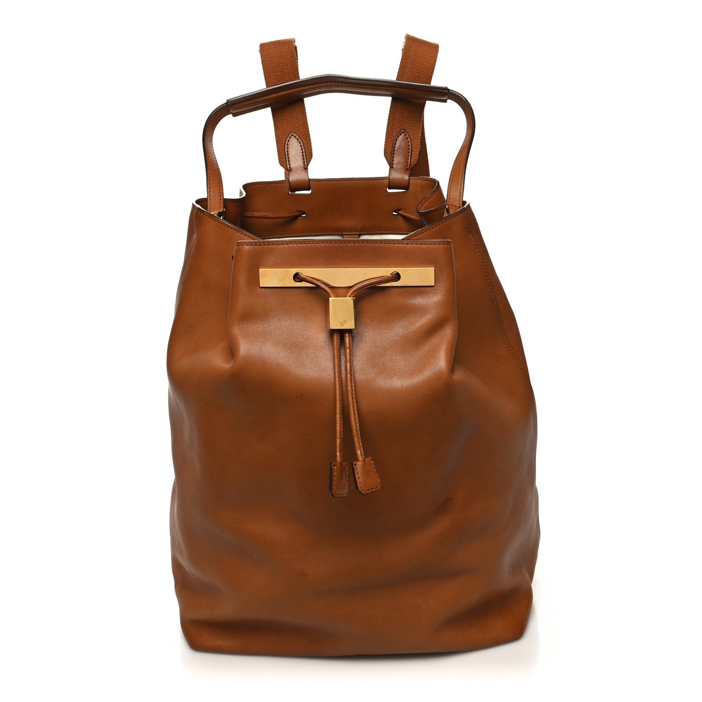 Saddle Calfskin Backpack 11 Brandy