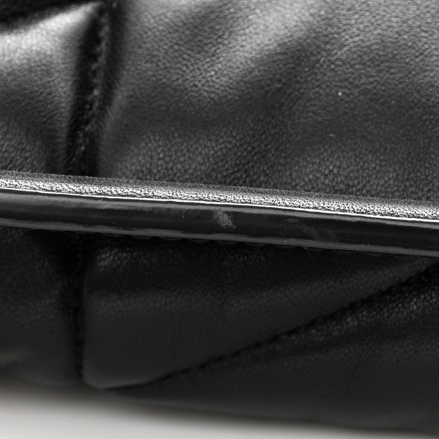 Saint Laurent Lambskin Quilted Medium Loulou Puffer Monogram Chain Satchel Black 12 of 12
