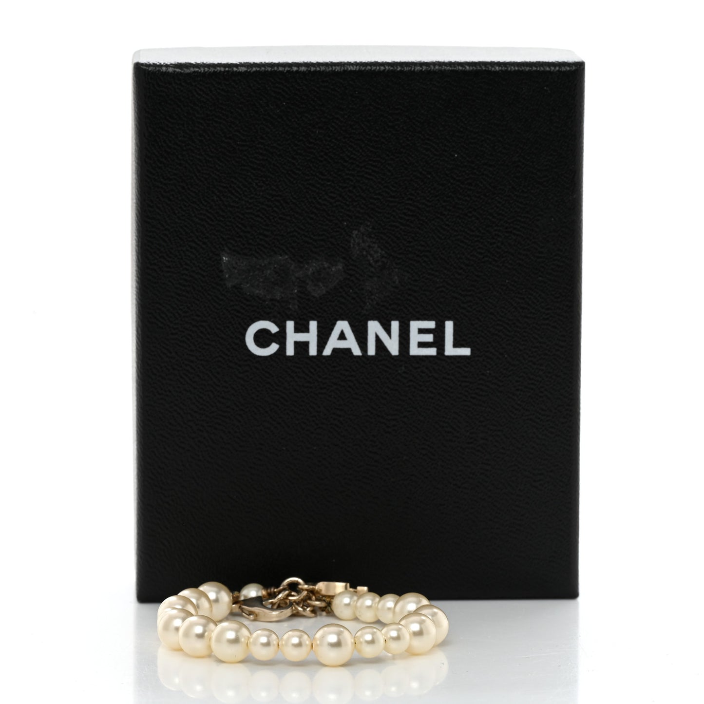 Pearl Crystal CC Bracelet Gold