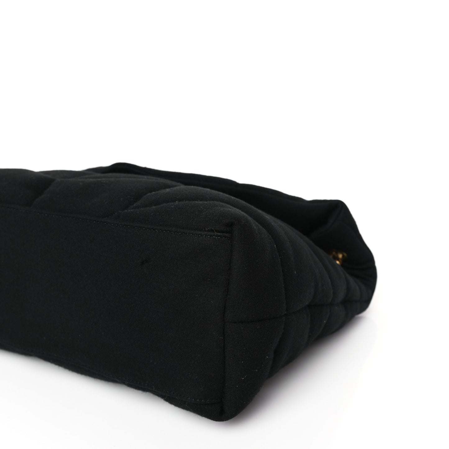 Wool Jersey Quilted Medium Loulou Puffer Monogram Chain Black