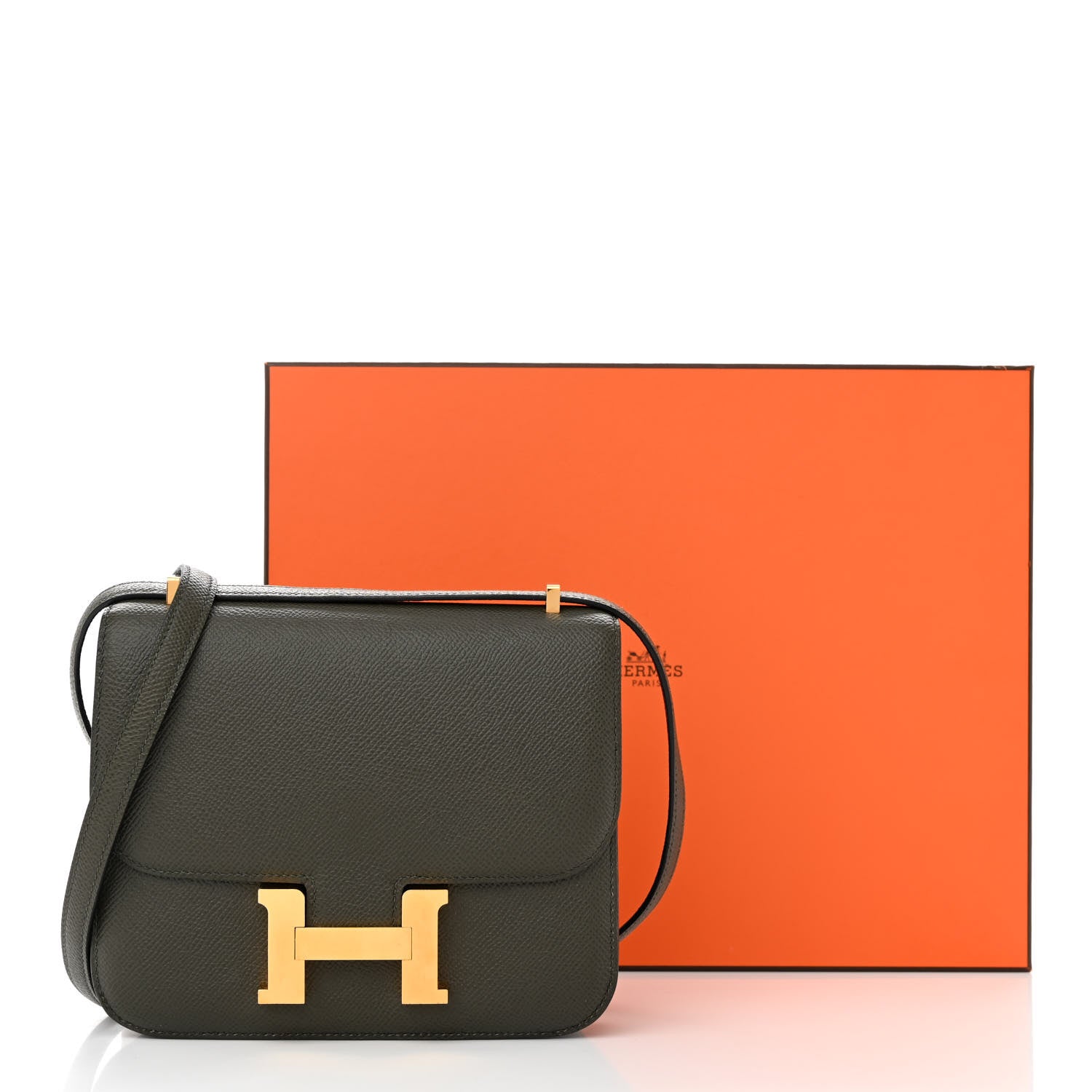 Hermes Epsom Constance 18 Vert De Gris 10 of 14