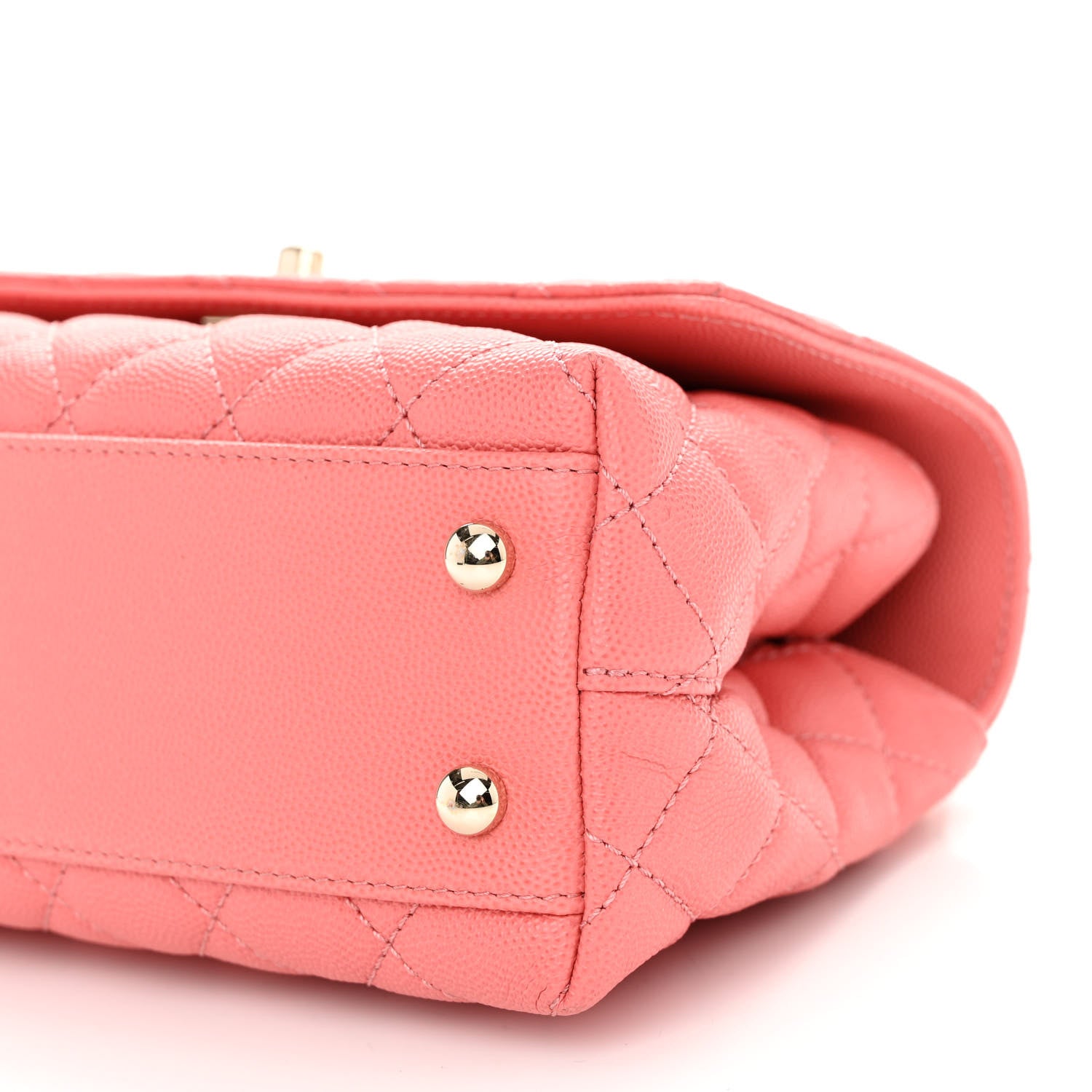 Chanel Caviar Quilted Mini Coco Handle Flap Pink 10 of 10
