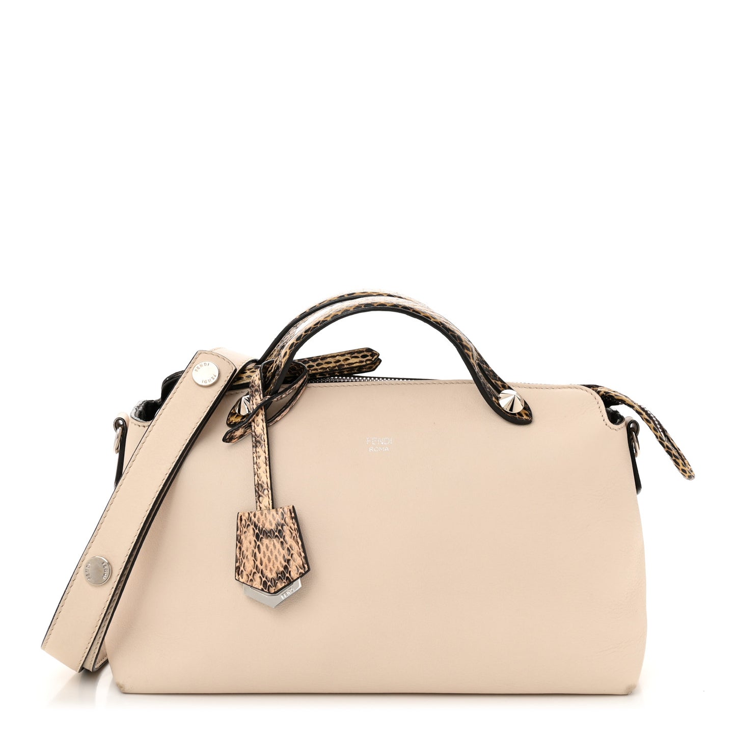 Vitello Dolce Elaphe Medium By The Way Boston Bag Camelia Multicolor