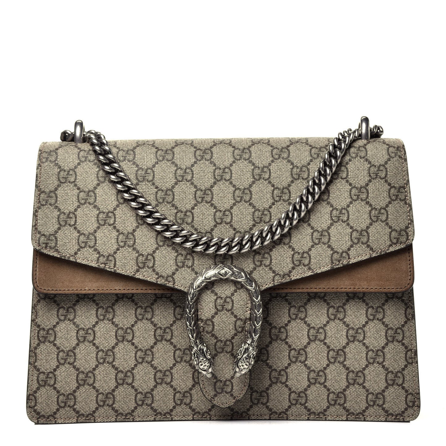 GG Supreme Monogram Medium Dionysus Shoulder Bag Taupe
