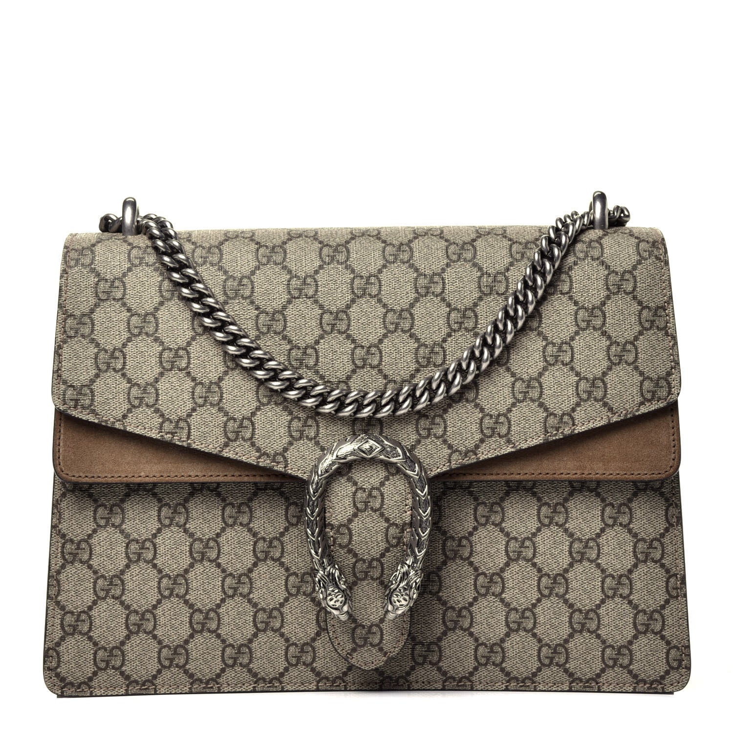 Gucci GG Supreme Monogram Medium Dionysus Shoulder Bag Taupe 1 of 9