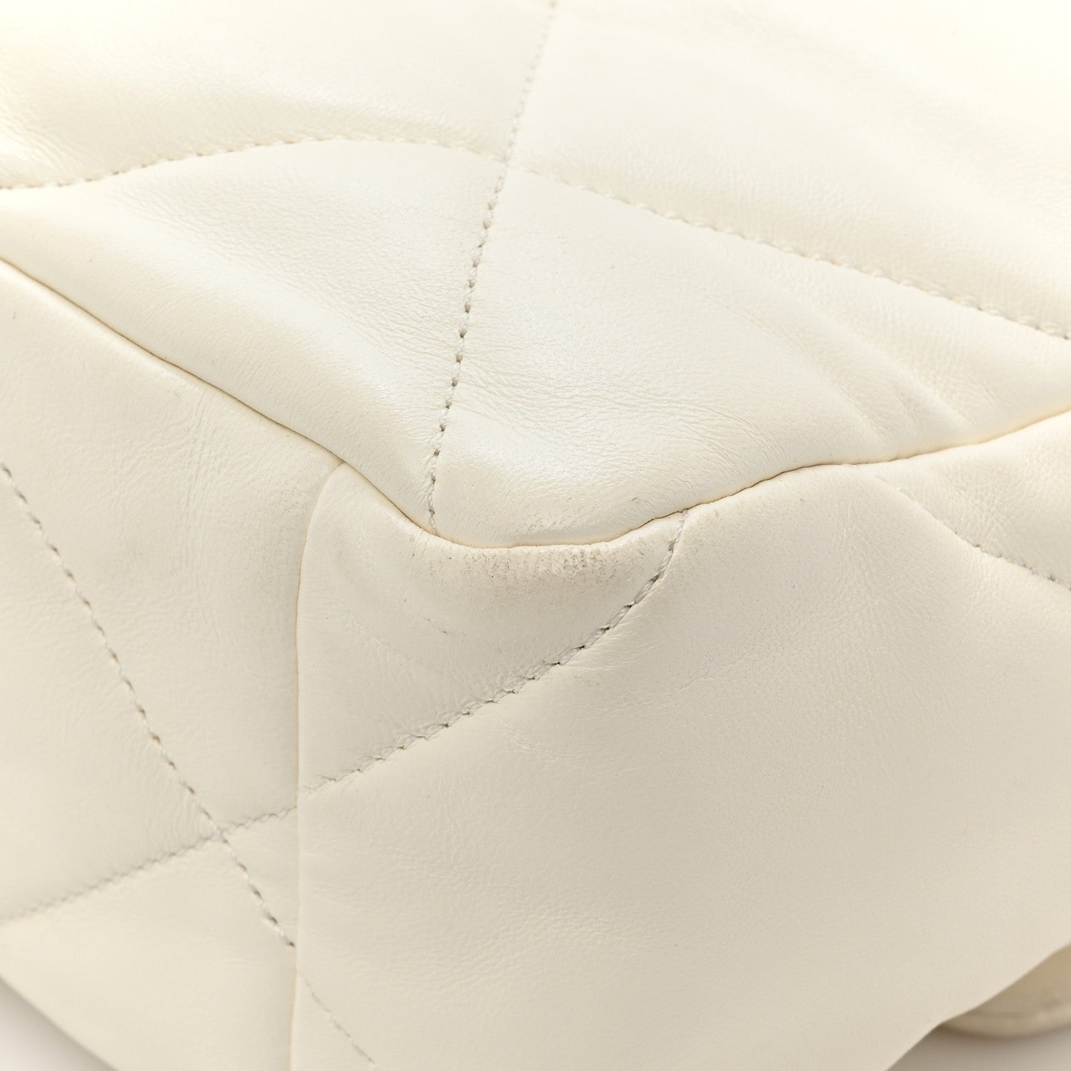 Chanel Lambskin Quilted Large Chanel 19 Flap White 13 of 13