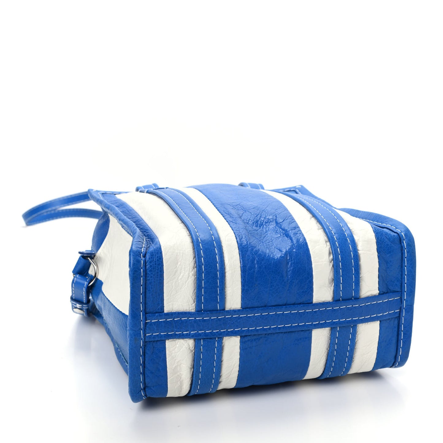 Veau Arena Multicolore XS Bazar Shopper Tote Bleu Lazuli White