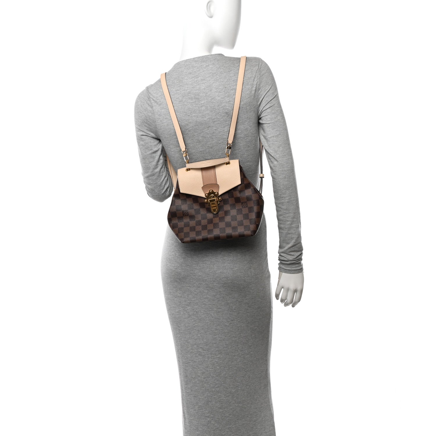 Louis Vuitton Damier Ebene Clapton Backpack Creme 2 of 13