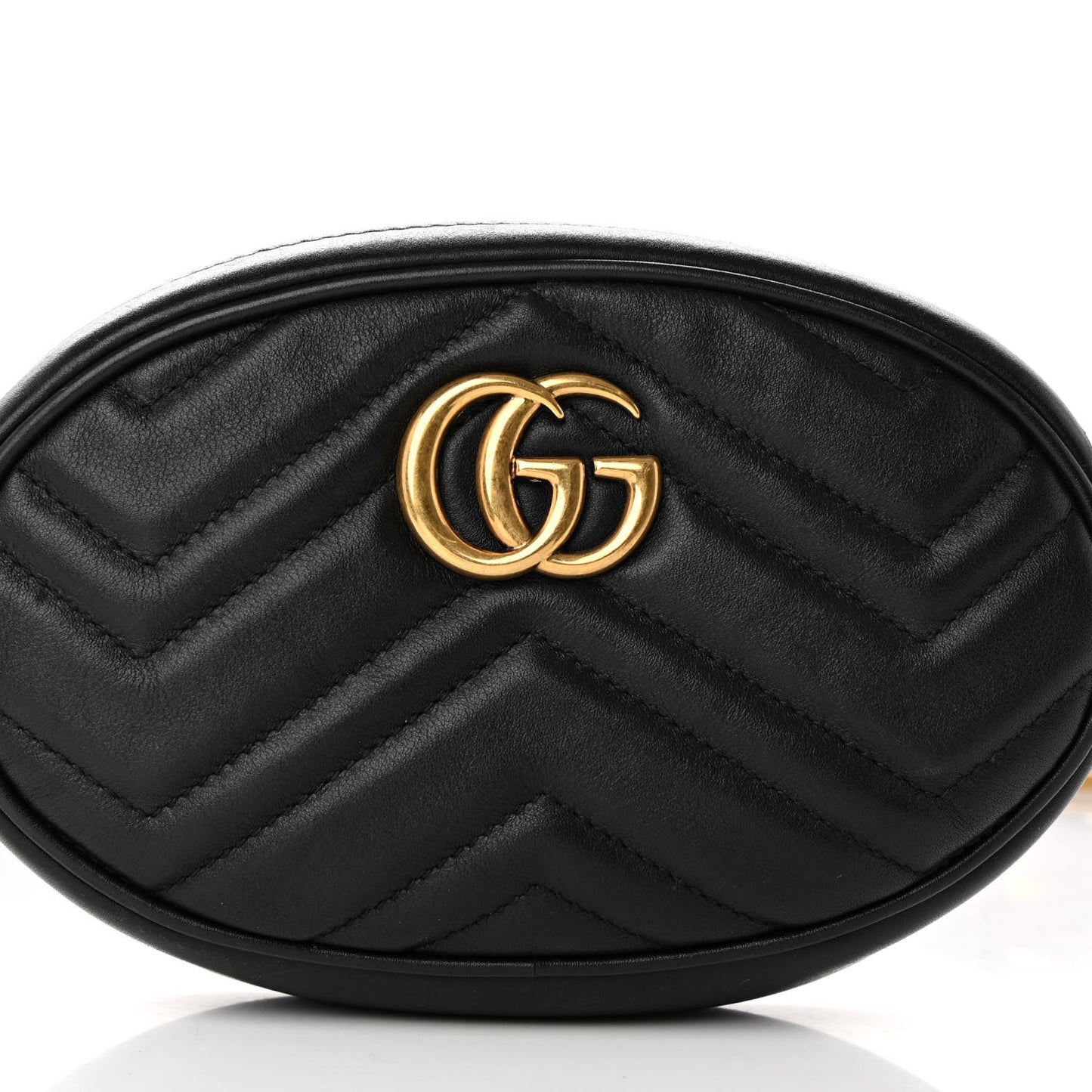 Calfskin Matelasse GG Marmont Belt Bag 85 34 Black