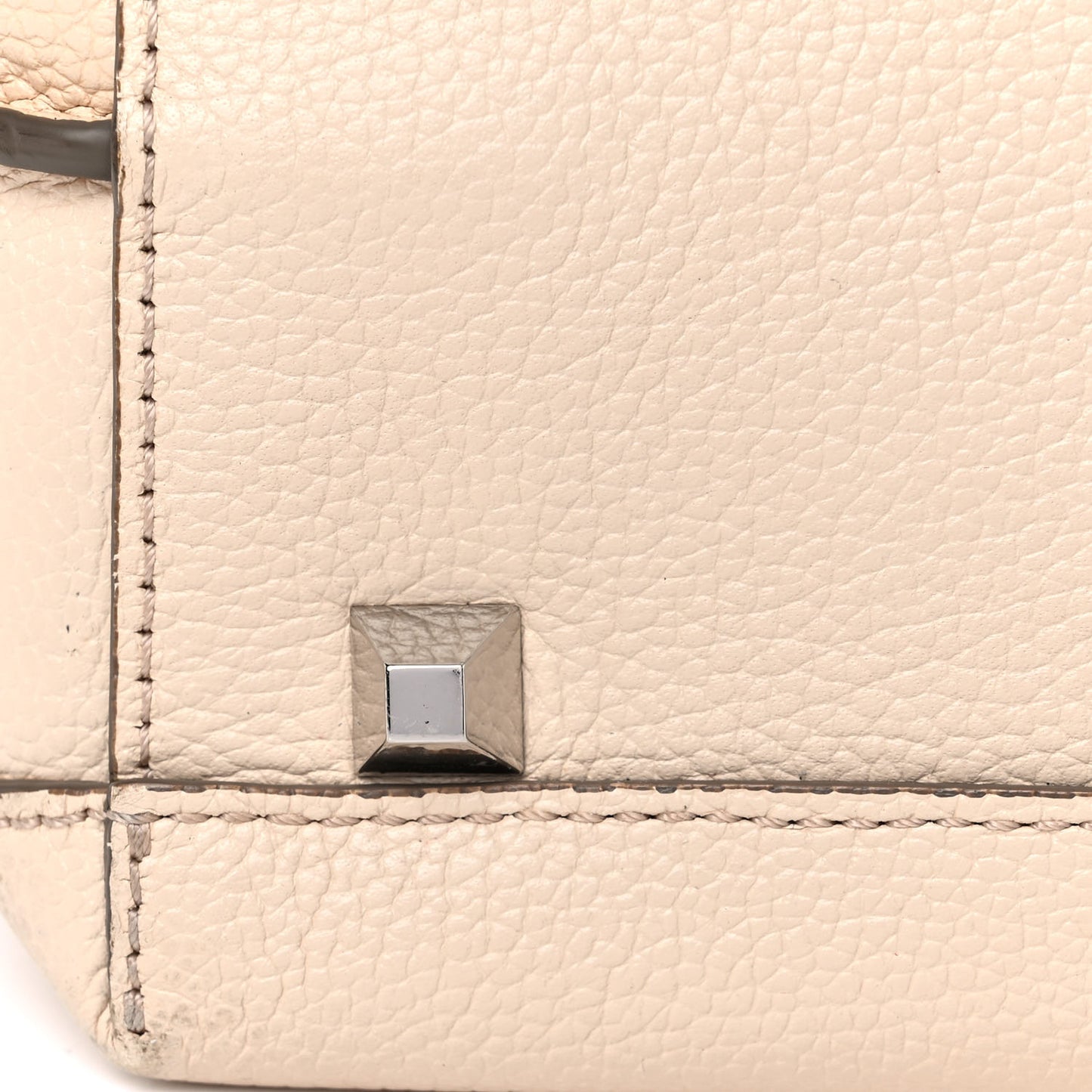 Grained Calfskin Large Milla Hobo Natural