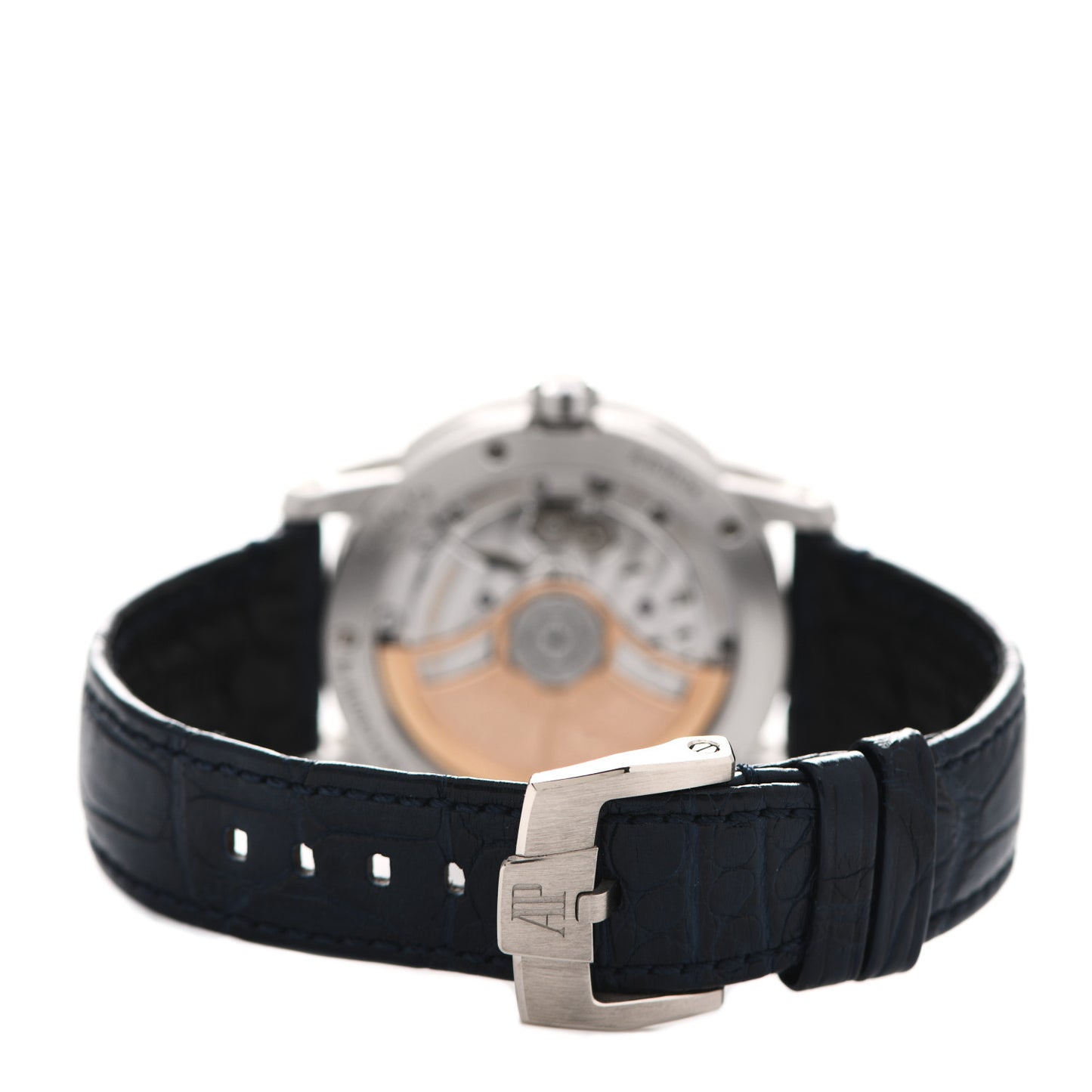 18K White Gold Alligator 41mm Code 11.59 Automatic Watch Blue 15210BC.OO.A321CR.01