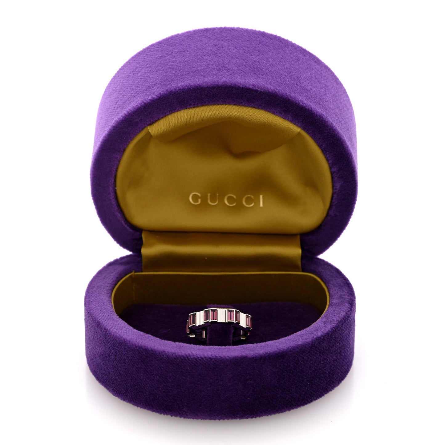 18K White Gold Rubellite 7mm Link to Love Ring 51 5.75