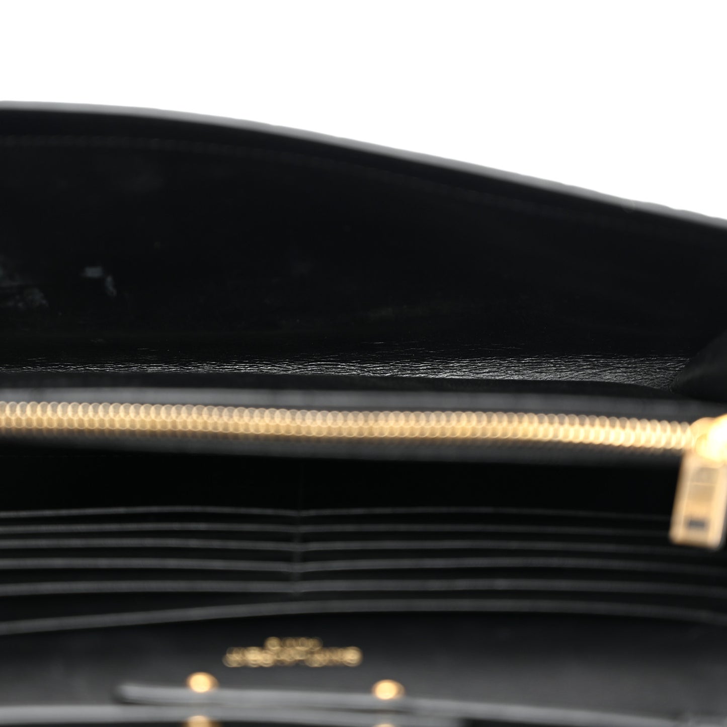 Calfskin Crocodile Embossed Cassandre Wallet On Chain WOC Black