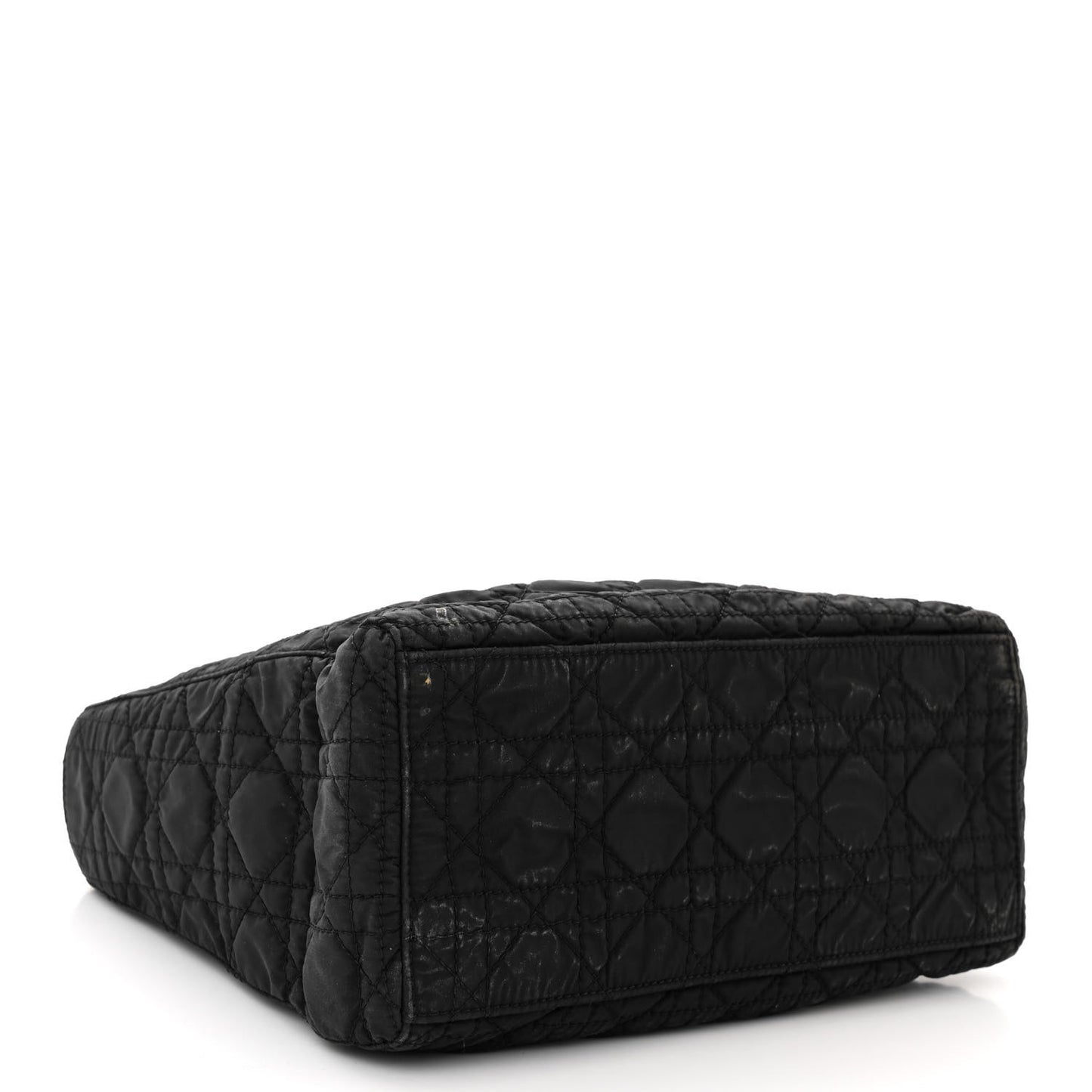Nylon Cannage Medium Lady Dior Black