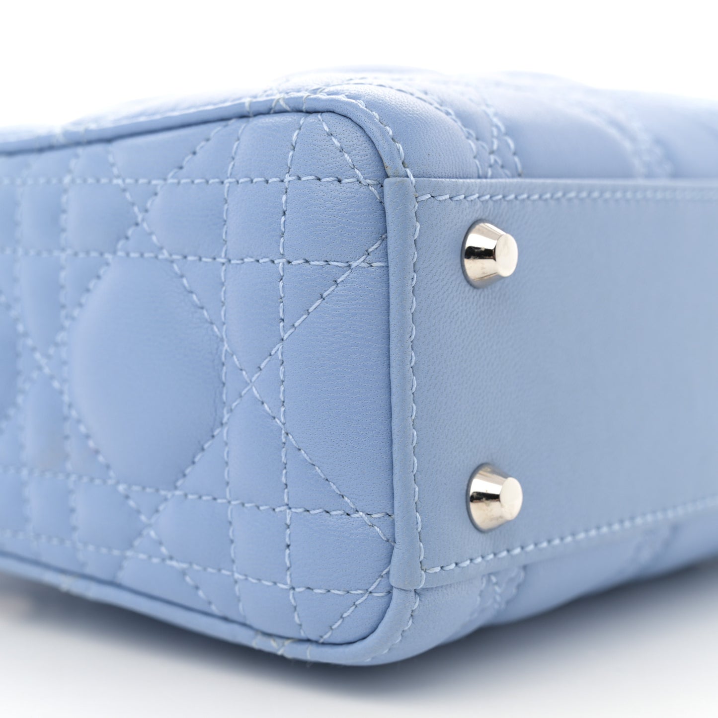 Lambskin Cannage Mini Lady Dior Blue