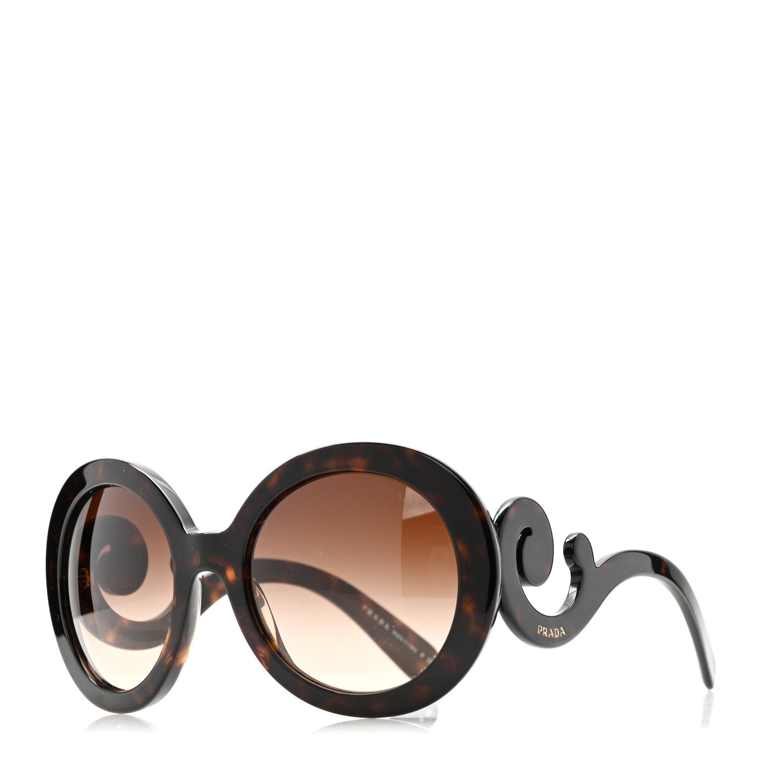 プラダ　バロックサングラス Prada Baroque Sunglasses SPR 27N Tortoise 1817903 – FASHIONPHILE