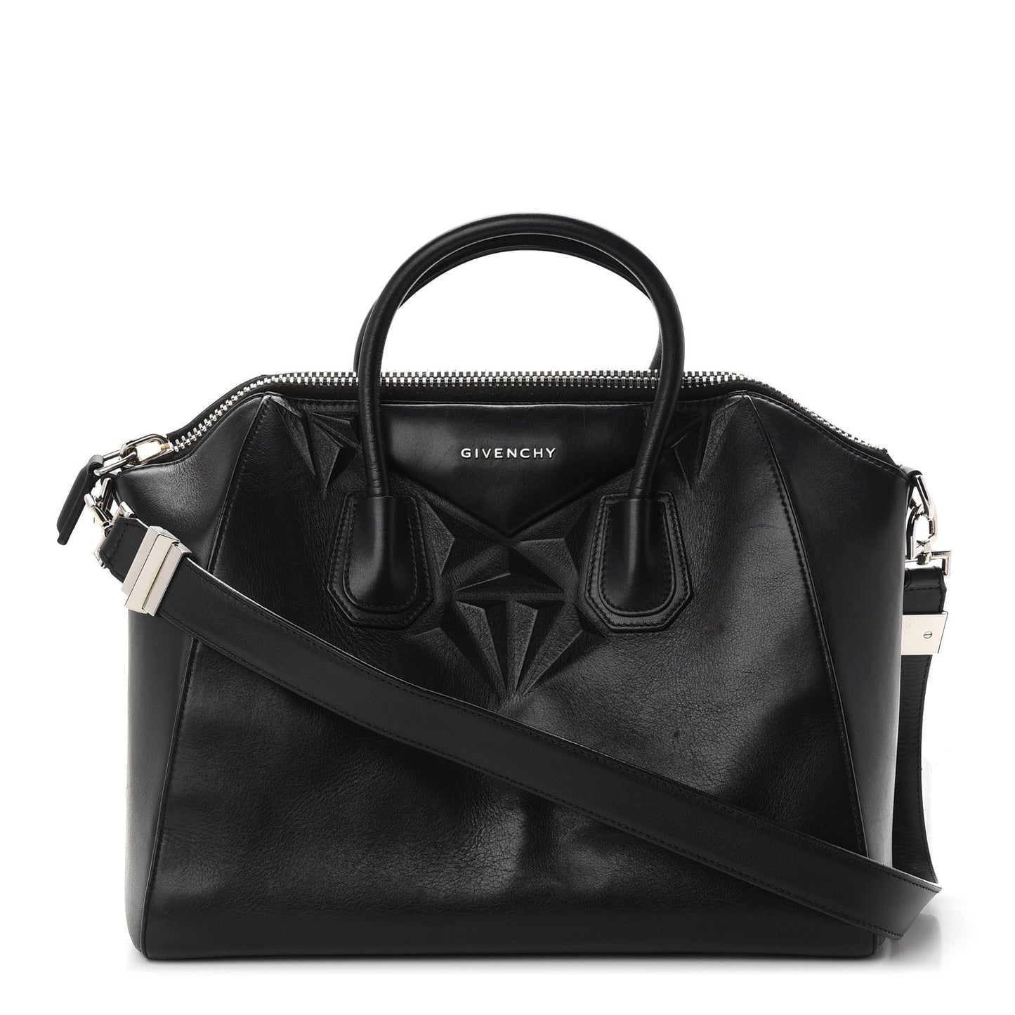 Calfskin 3D Stud Medium Antigona Black