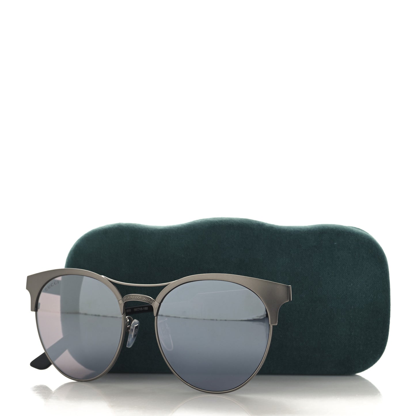Metal Round GG0075SK Sunglasses Silver