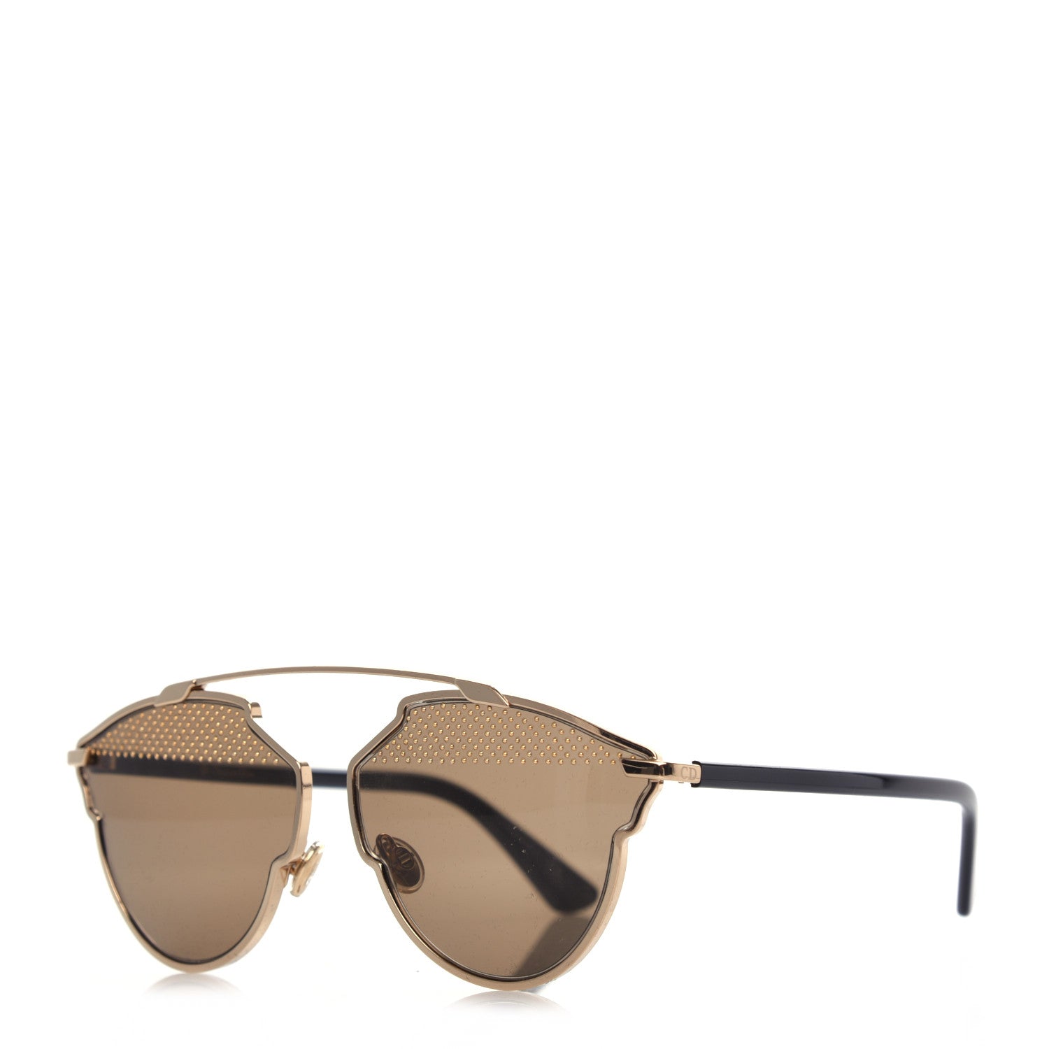Christian Dior Studded So Real Sunglasses Gold 1 of 8