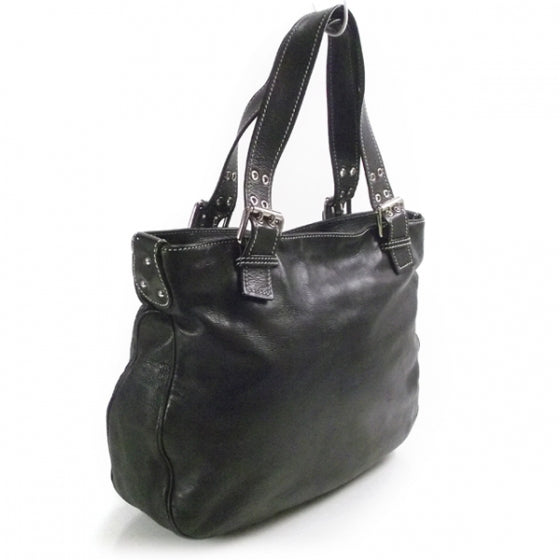 Leather Stella Tote Black