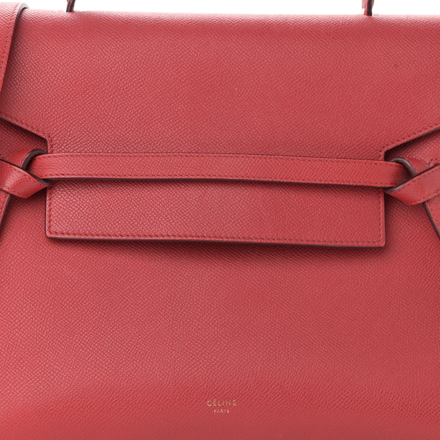 Grained Calfskin Mini Belt Bag Coquelicot