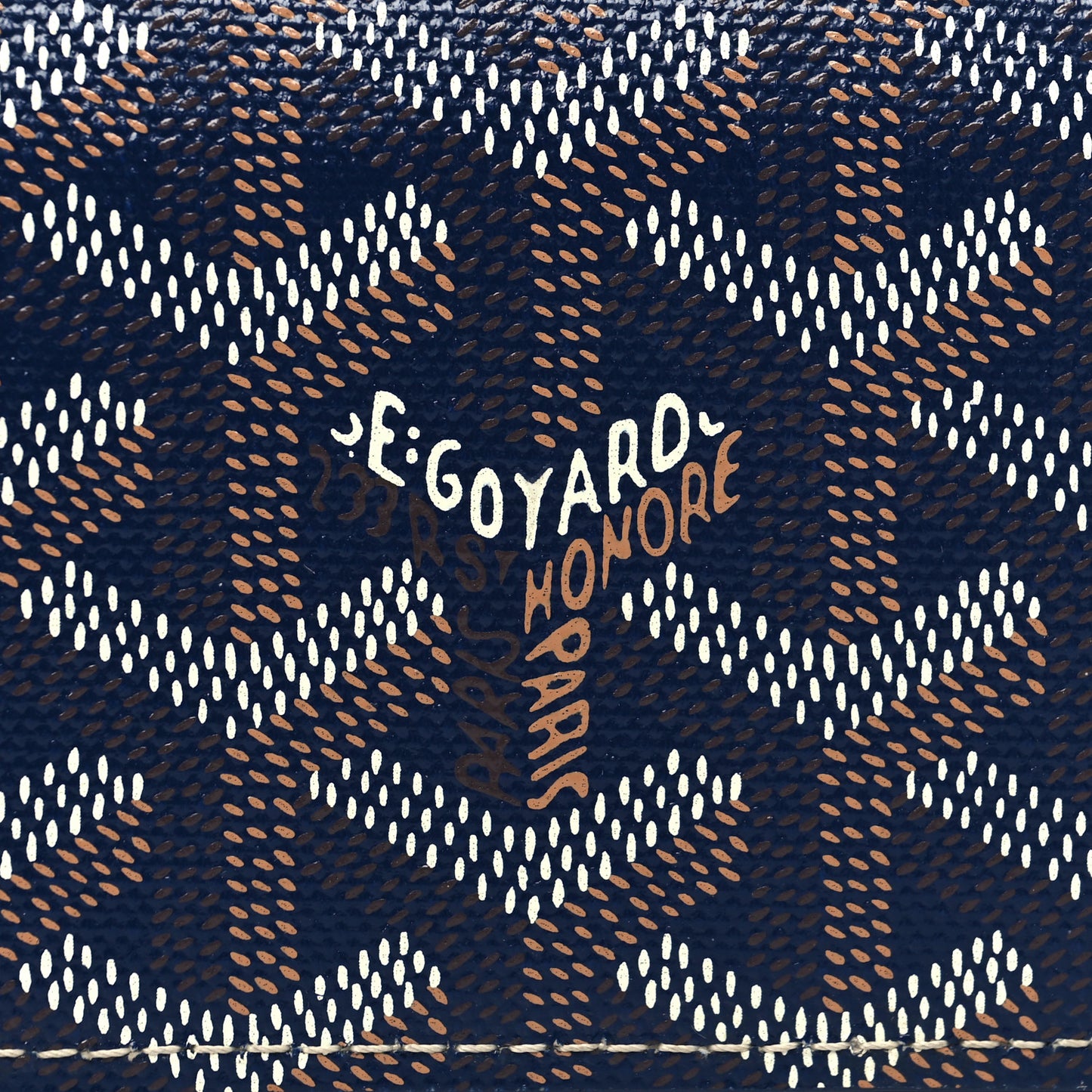 Goyardine Business Card Holder Navy