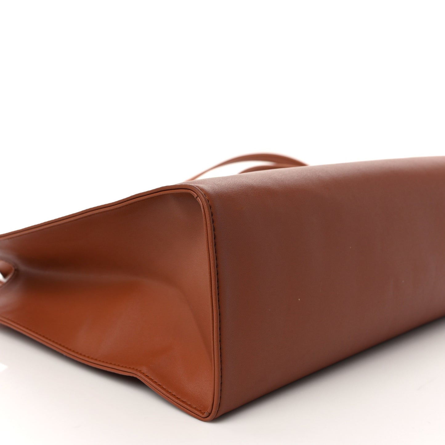 Vegan Leather Medium Shopping Bag Tan