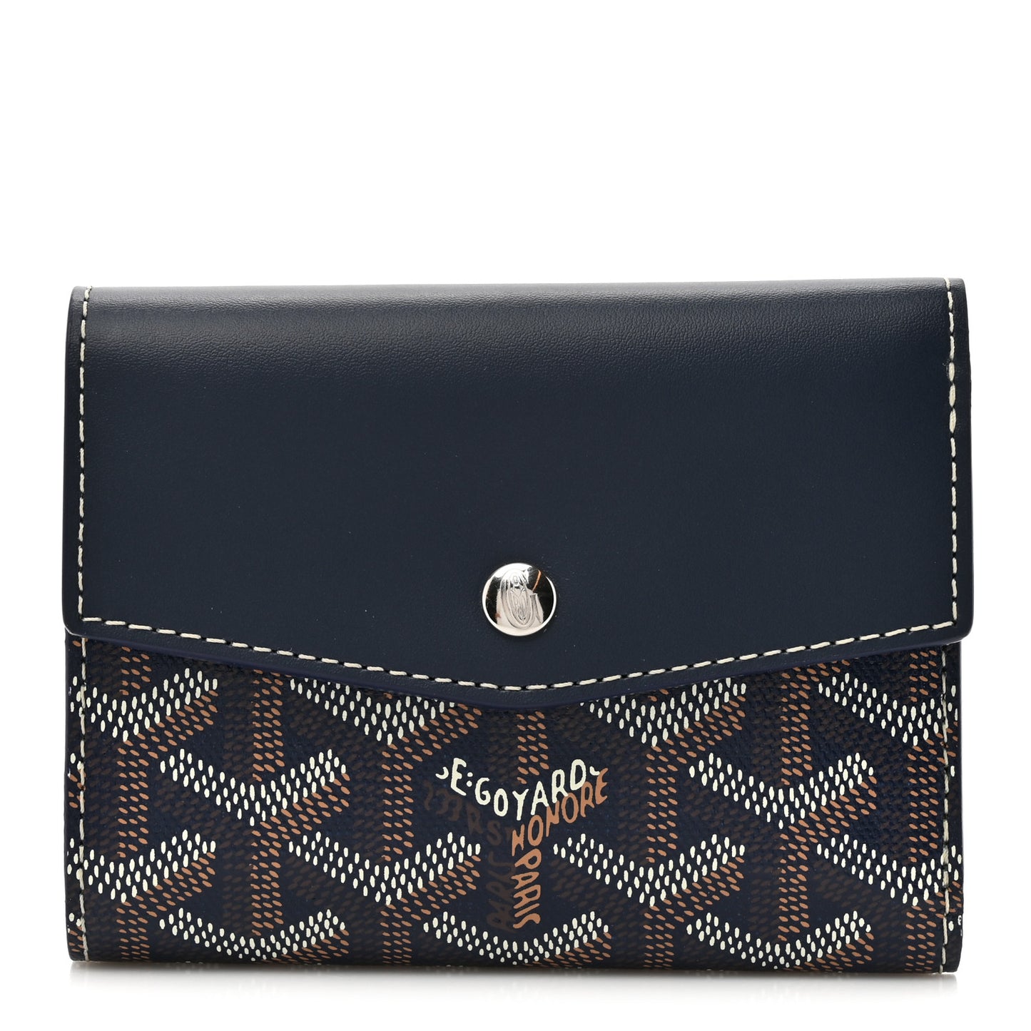 Goyardine Saint-Gabriel Compact Wallet Blue