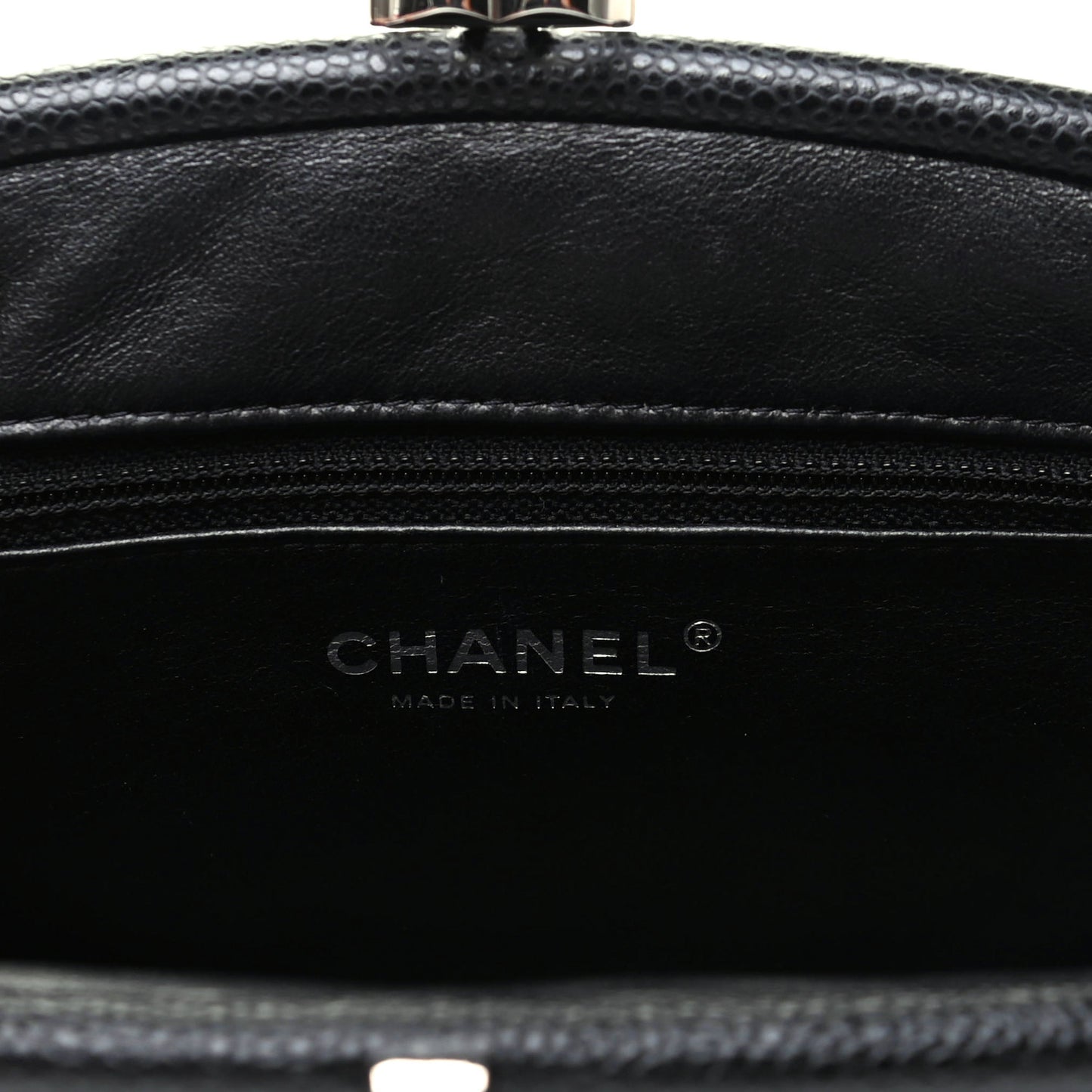 Caviar Quilted Timeless Clutch Black