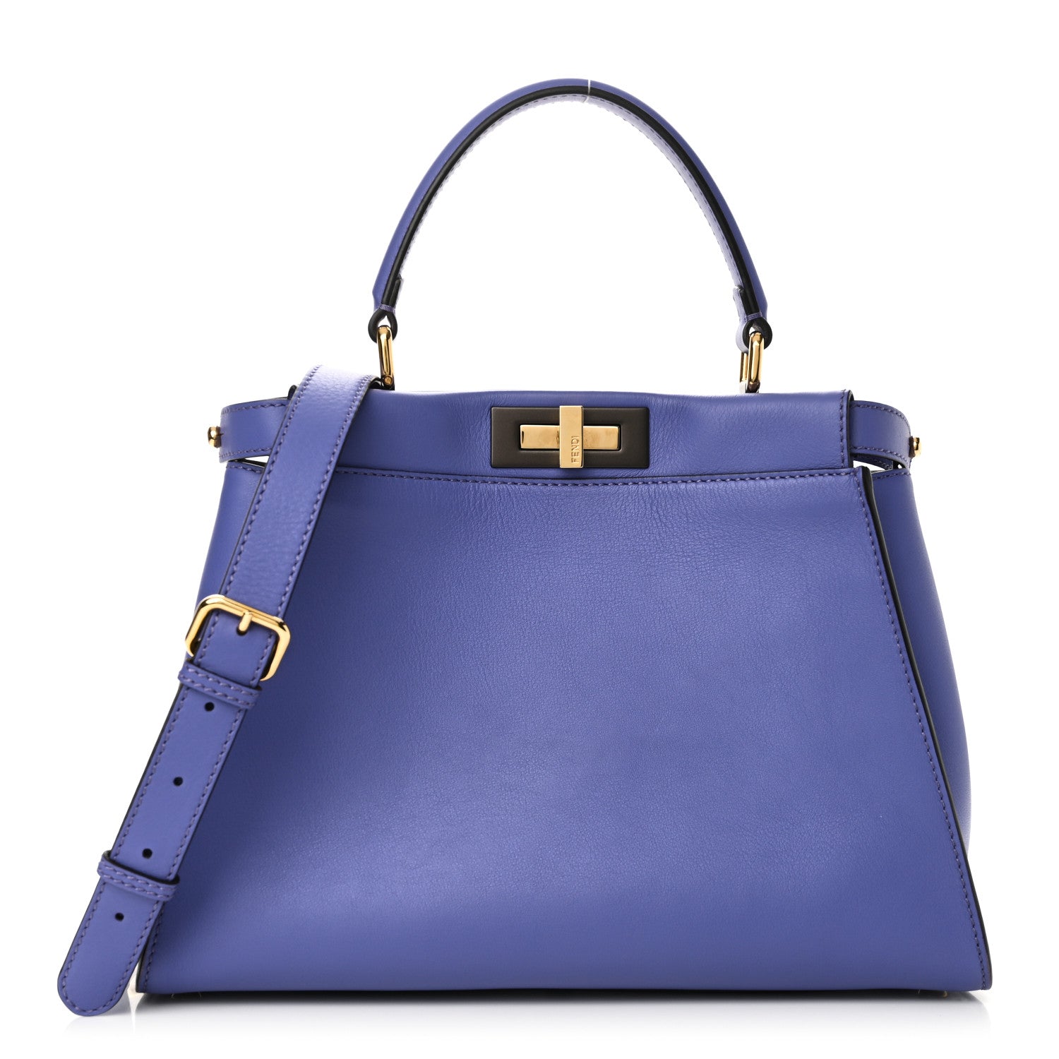 ビオセル Fendi Vitello Seta Medium Peekaboo Iconic Satchel Viola Cassis