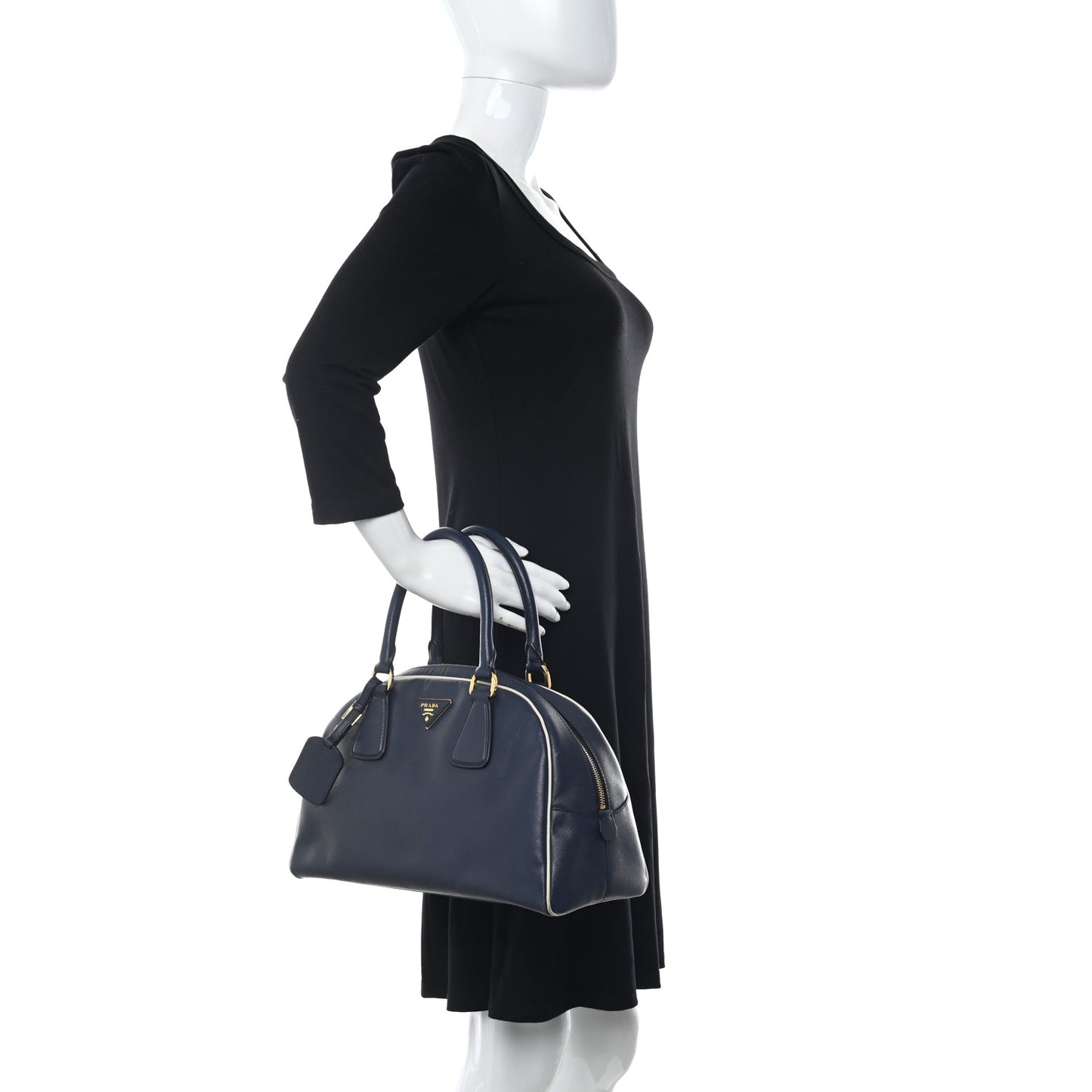 Saffiano Lux Bowling Bag Baltico Talco