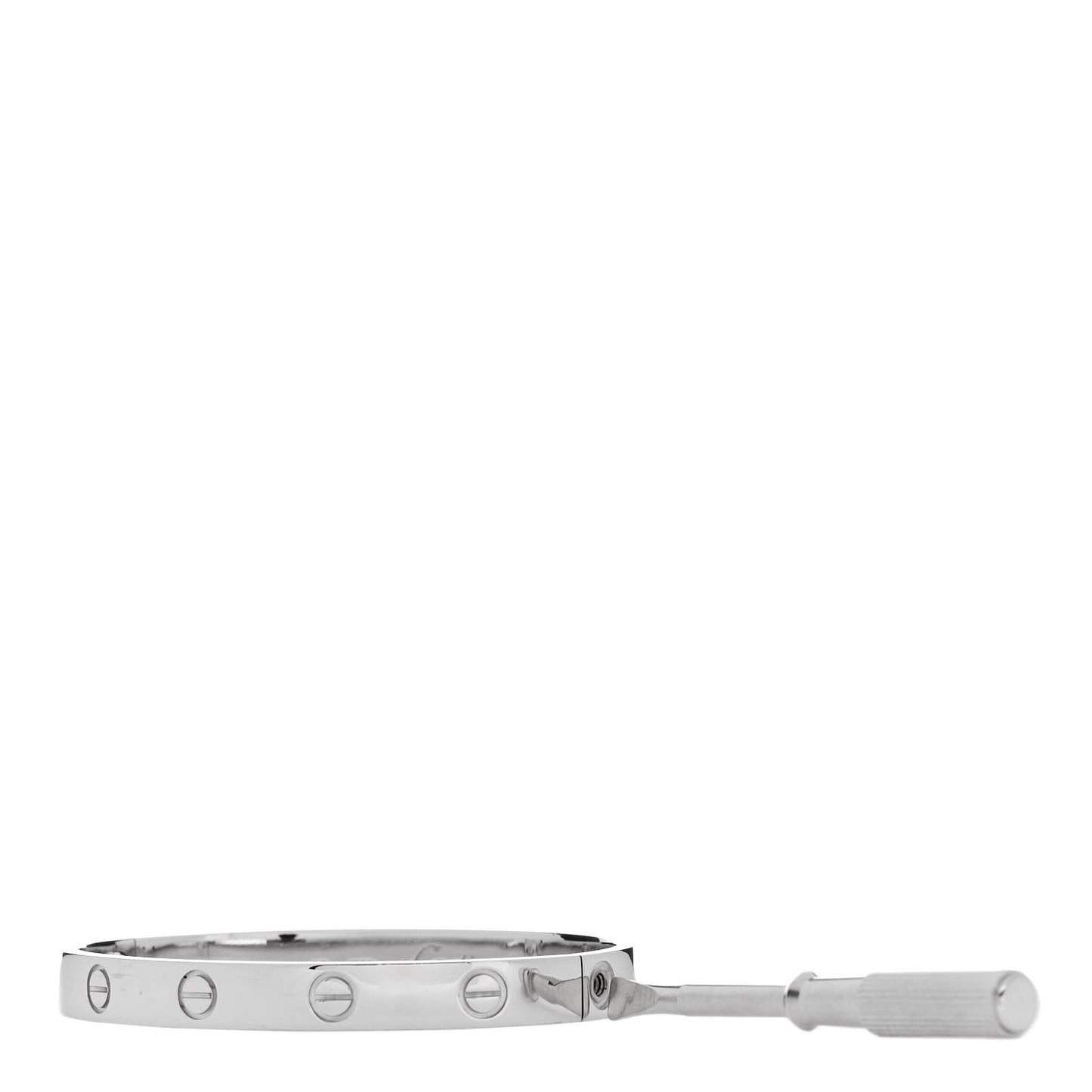 18K White Gold LOVE Bracelet 16