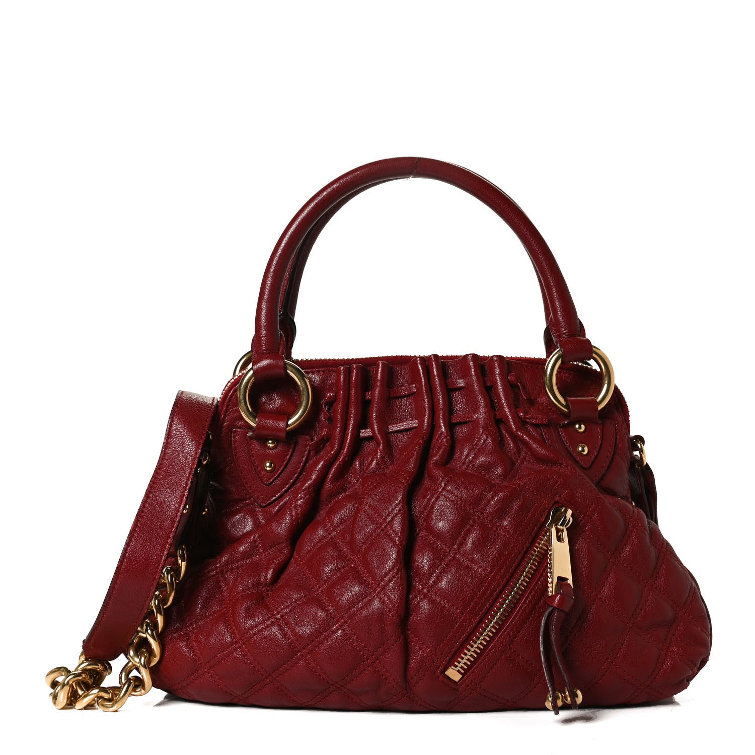 Marc Jacobs Lambskin Quilted Small Cecilia Red 1070395 – FASHIONPHILE