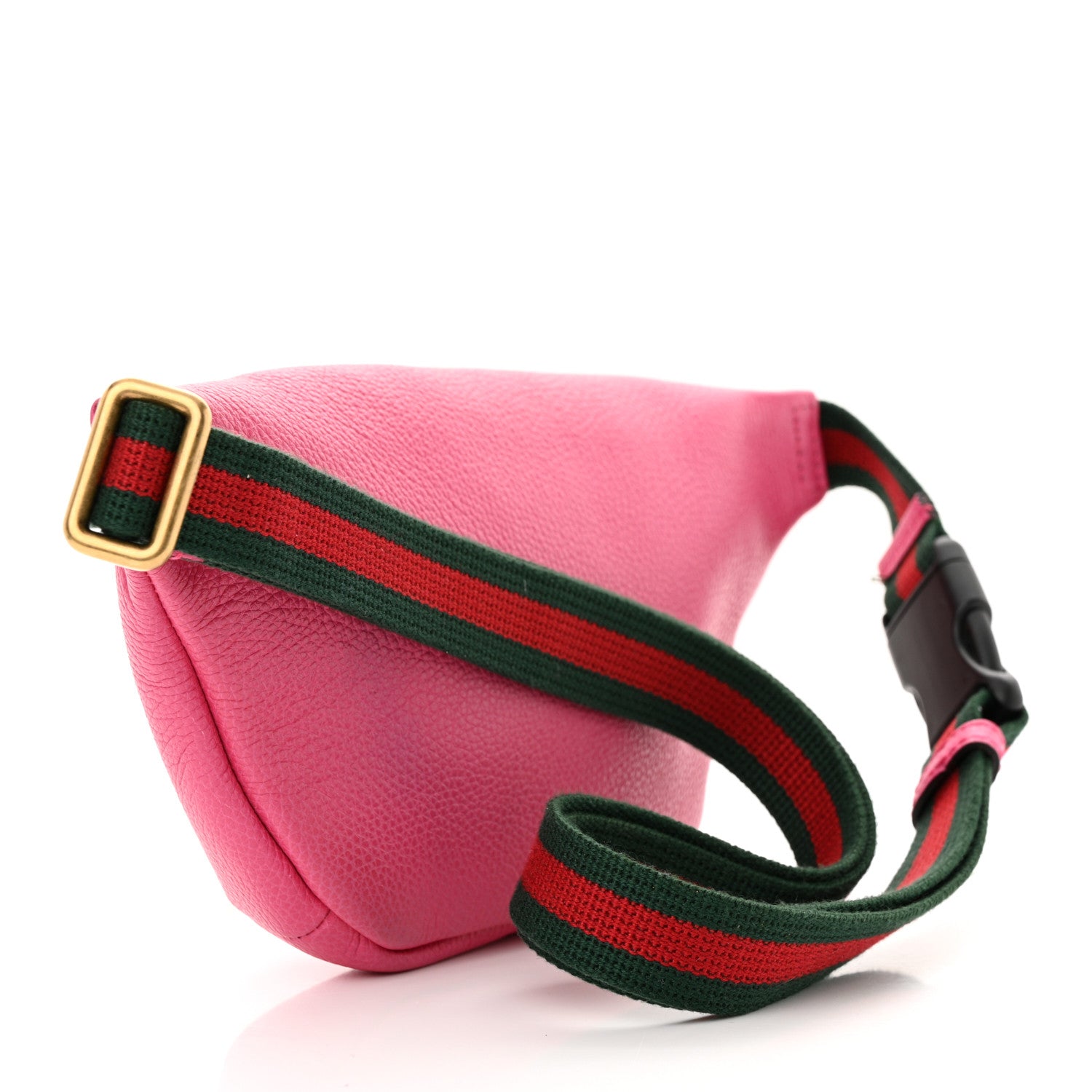 Gucci Grained Calfskin Small Logo Belt Bag Box Pink Green 3 of 11