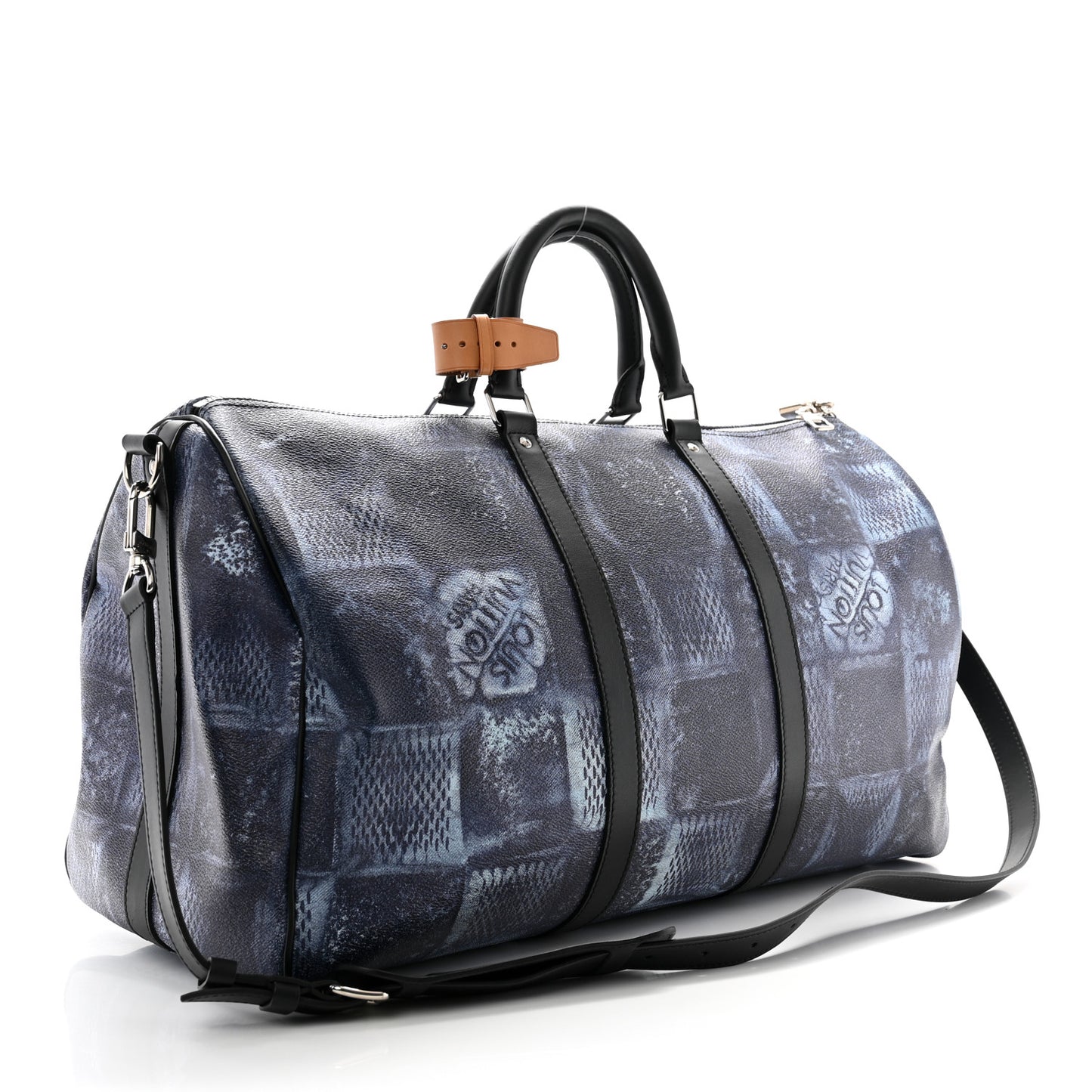 Damier Salt Keepall Bandouliere 50 Ocean Blue