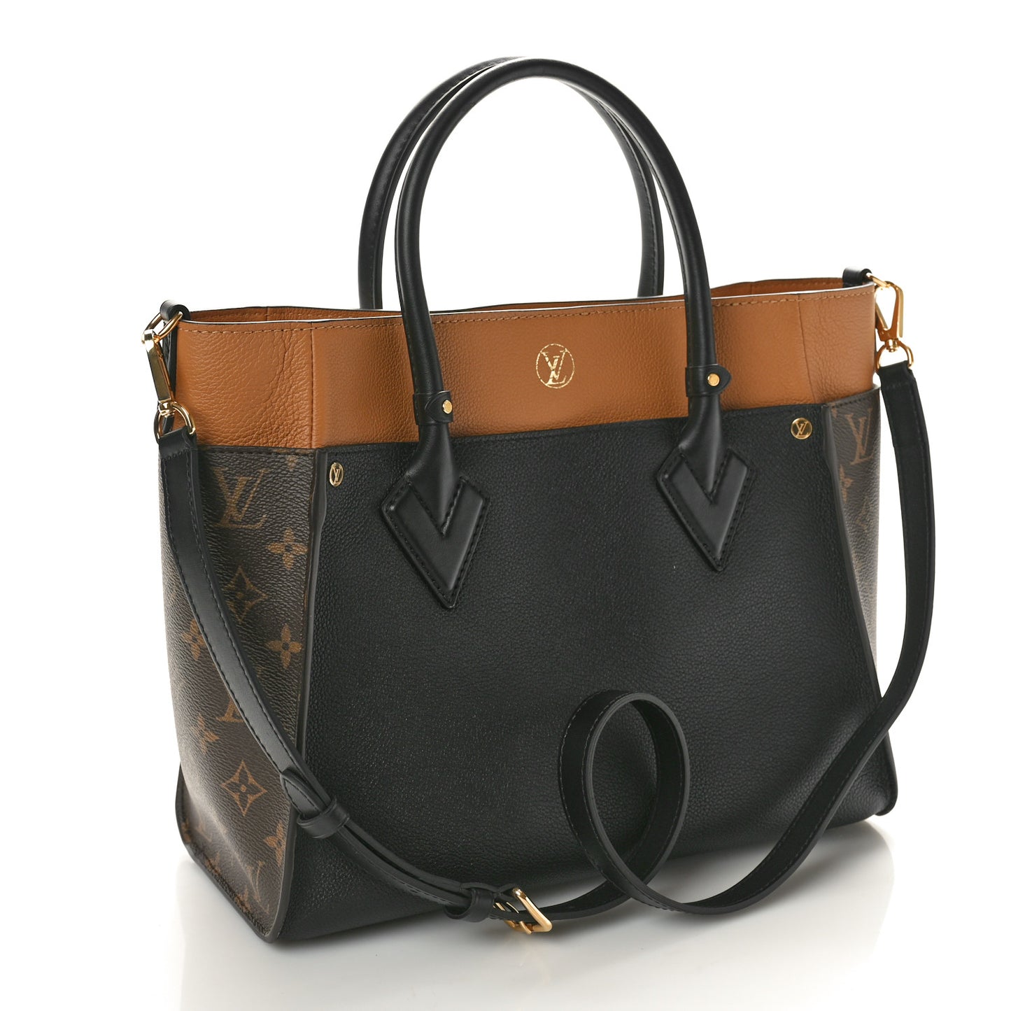 Calfskin Monogram On My Side MM Black