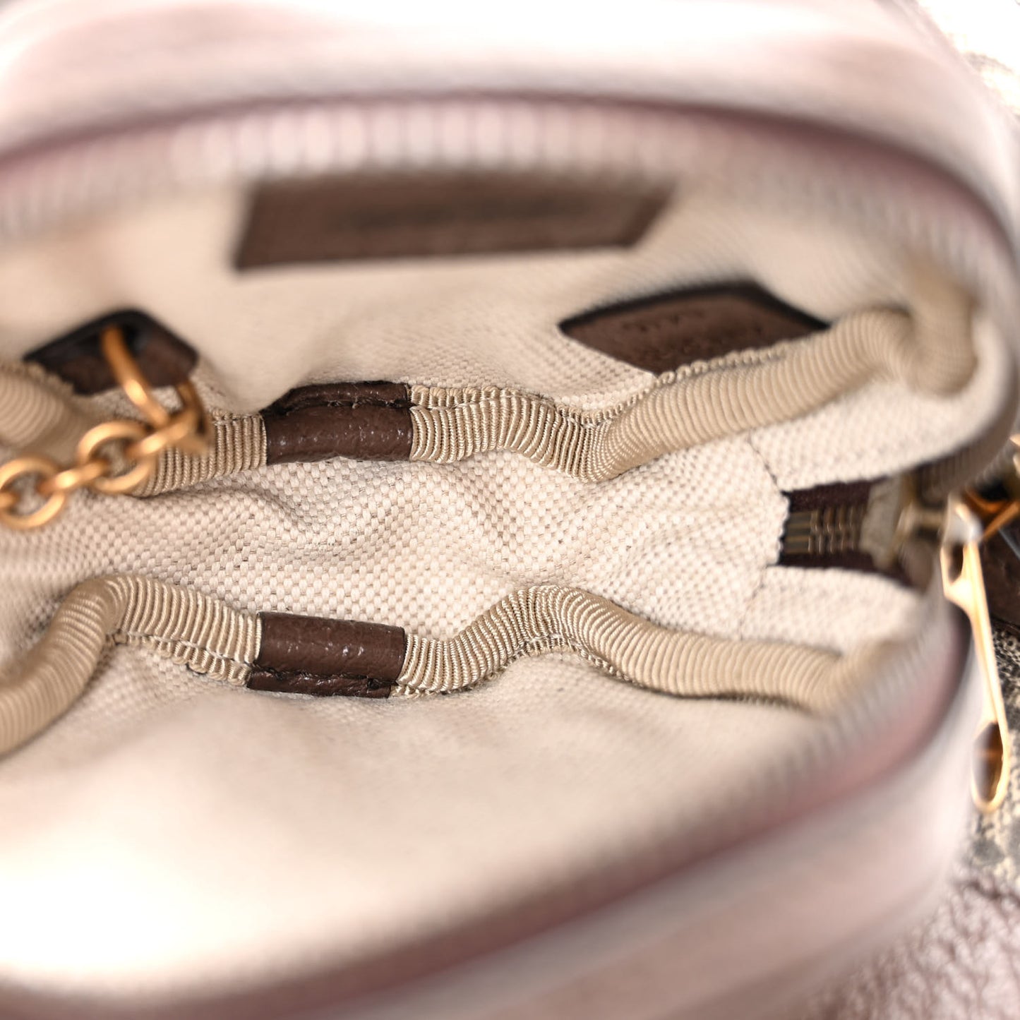 GG Supreme Monogram Web Ophidia Mini Multiway Bag Beige Ebony