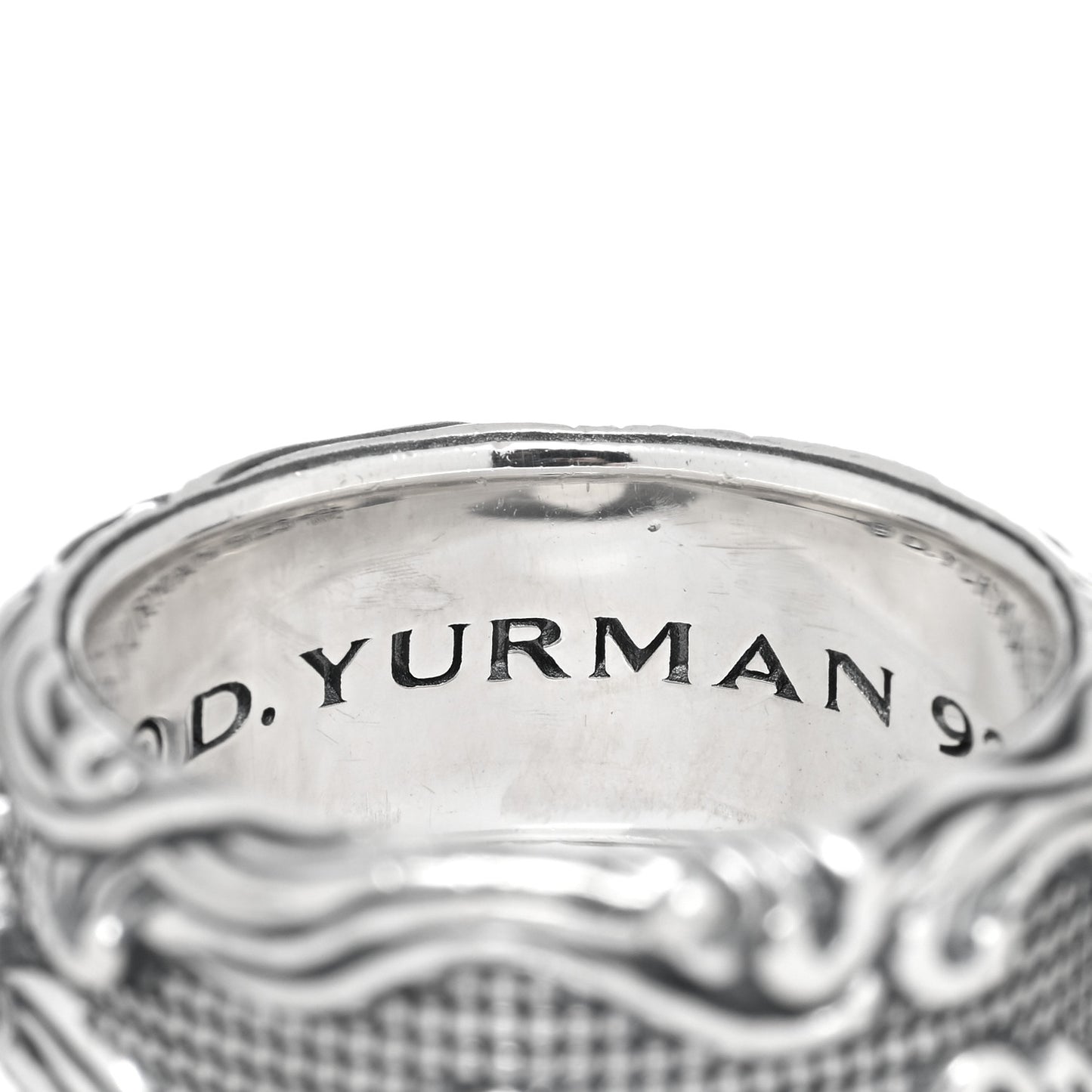 Sterling Silver Waves Band Ring 60 9