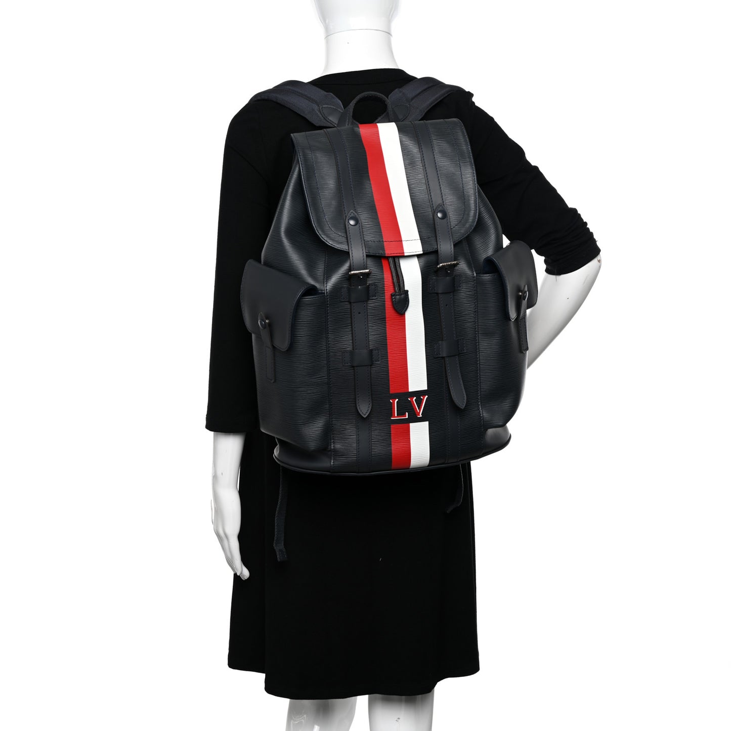 Epi Christopher Backpack Navy Stripes