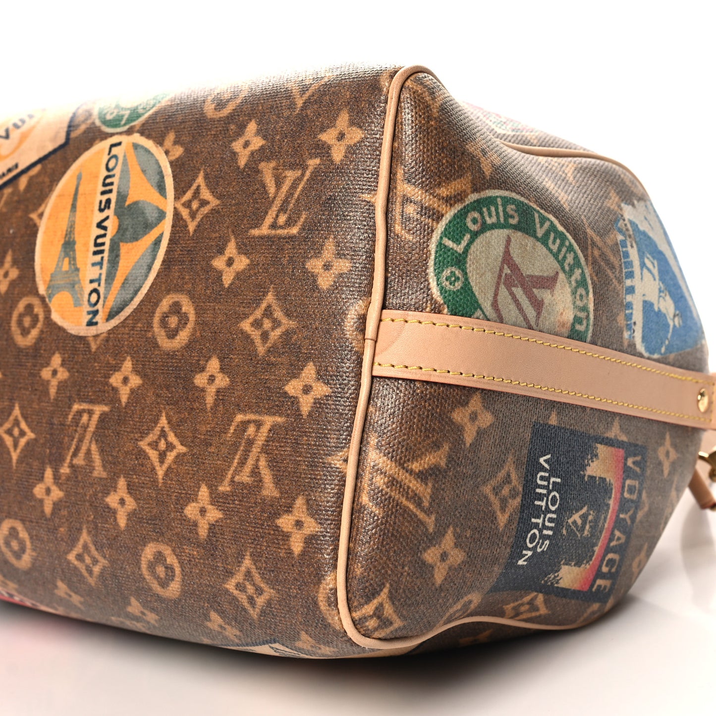 Monogram Hotel Labels Speedy Bandouliere 30