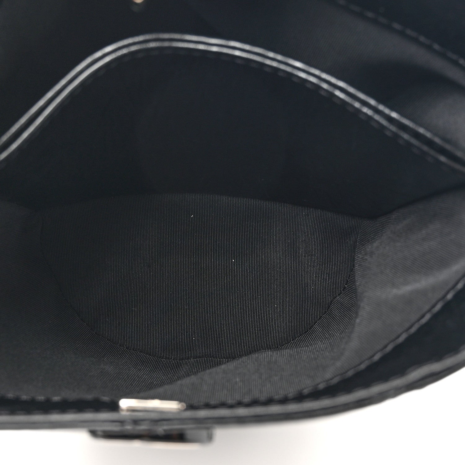 Chanel Crumpled Calfskin Quilted Chain Drawstring Bucket Bag Black 6 of 11