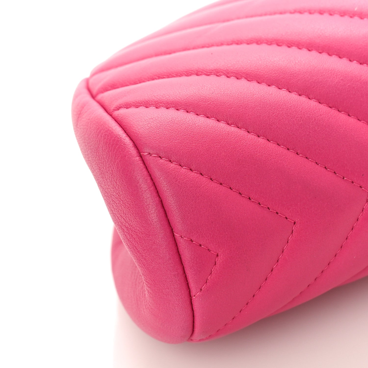 Chanel Lambskin Chevron Quilted Timeless Clutch Dark Pink 8 of 10