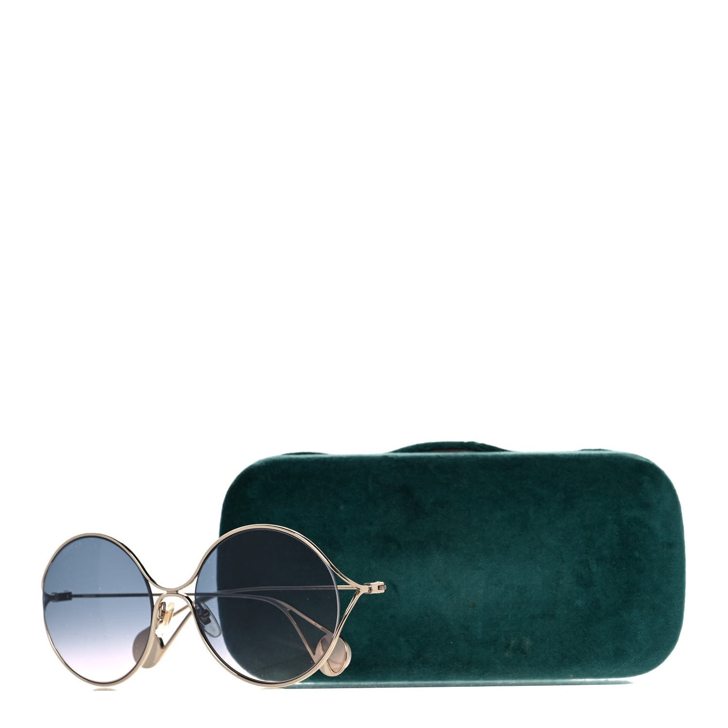 Round Pearl Tip Sunglasses GG0253S Gold