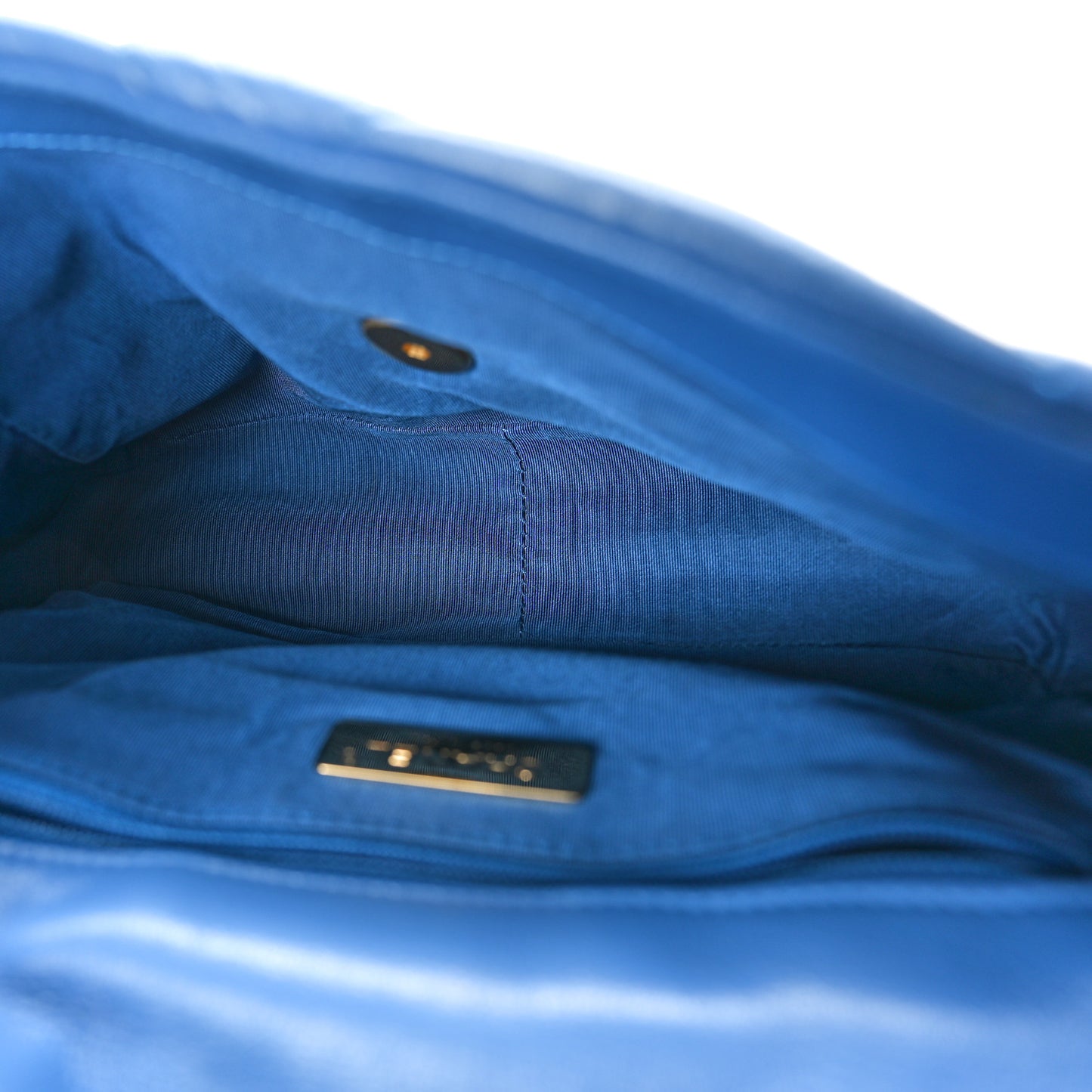 Lambskin Quilted Medium Chanel 19 Flap Blue