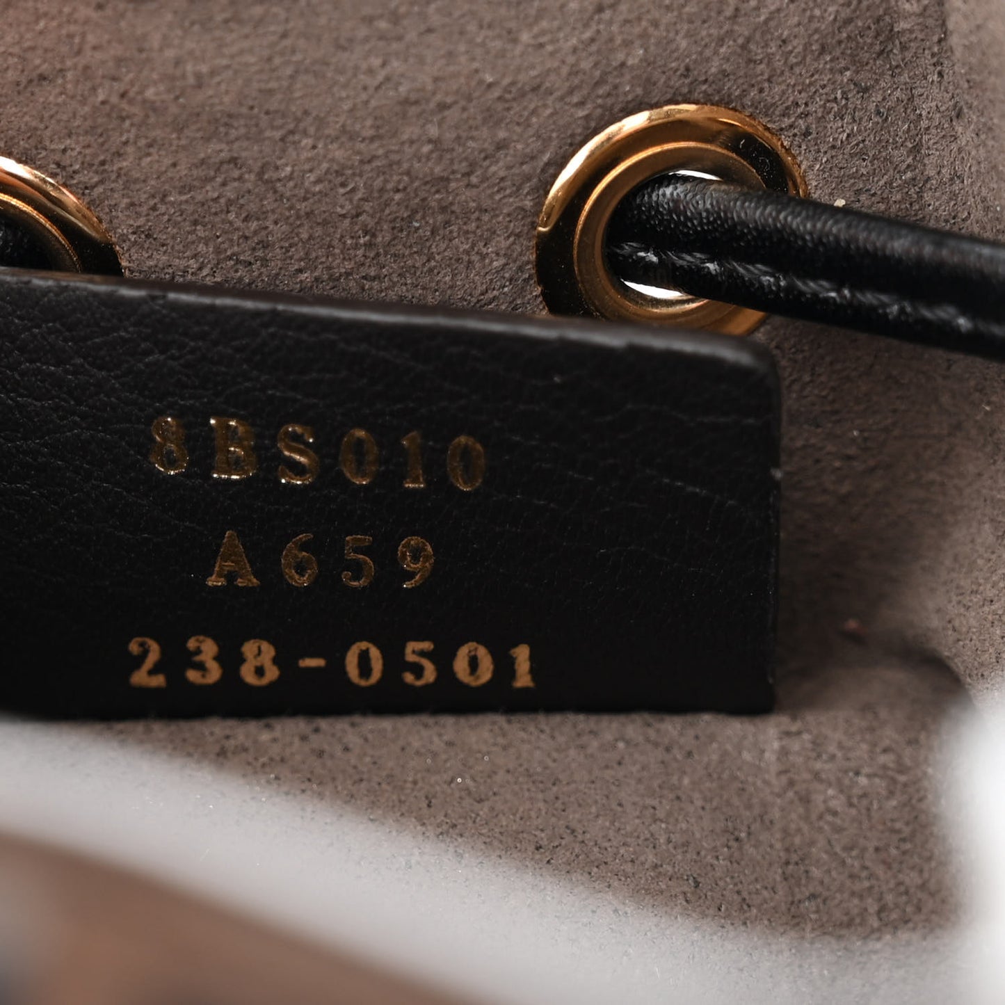 Vitello Liberty F is Fendi Bi-Color FF 1974 Embossed Mini Mon Tresor Bucket Bag Maya Black
