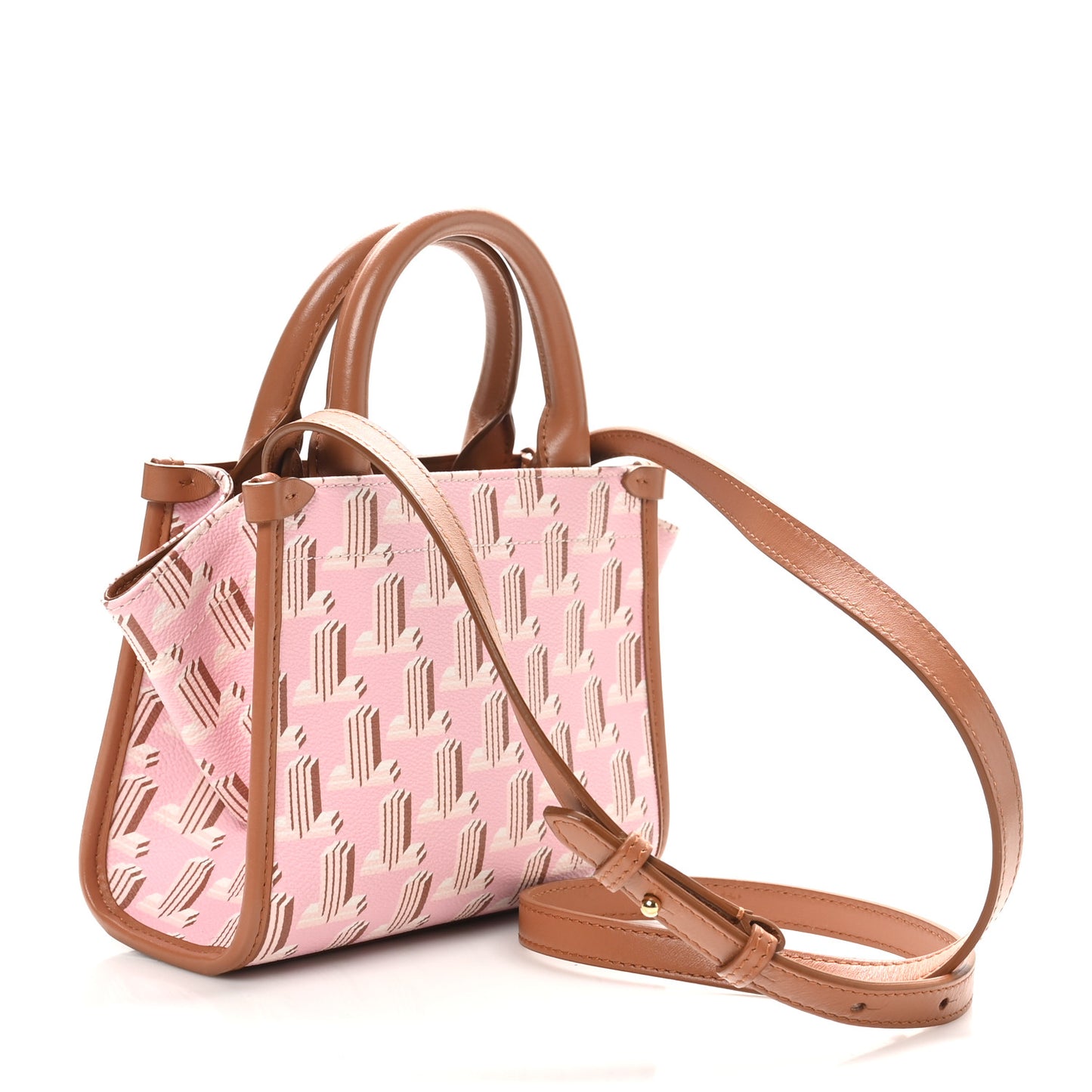 Calfskin Canvas 3D JL Printed Nano In & Out Tote Pink