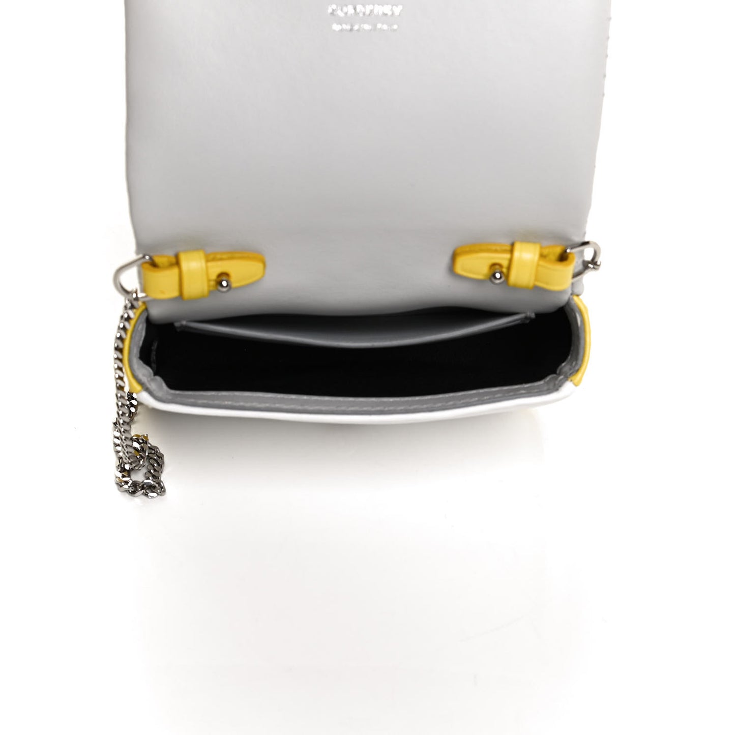Lambskin Quilted Mini Lola Bag White Grey Yellow