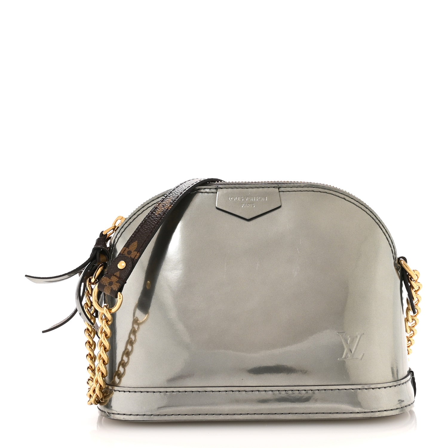 Louis Vuitton Patent Monogram Miroir Mirror Mini Alma Gris Metal
