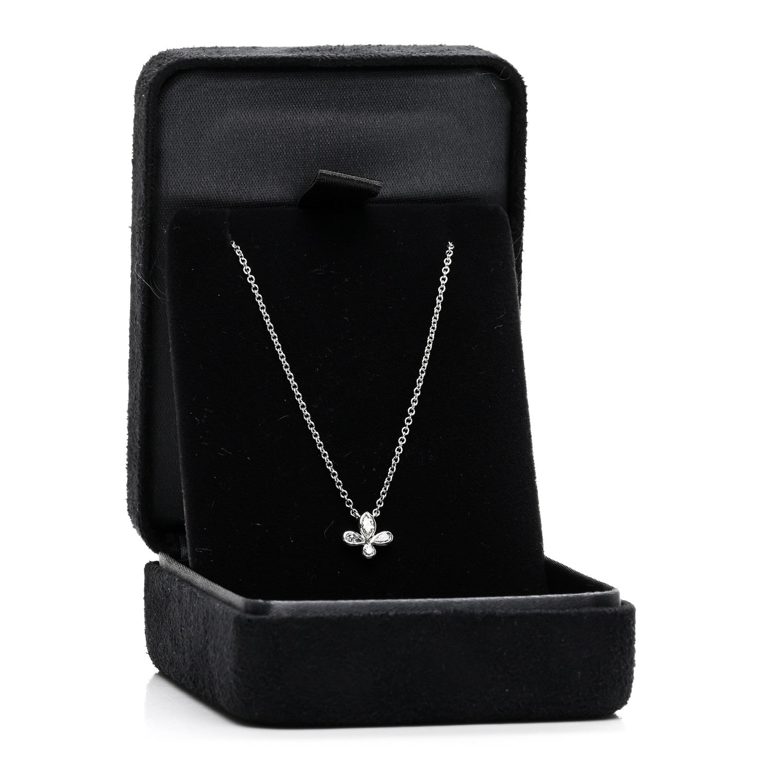 Tiffany Platinum Diamond Fleur de Lis Pendant Necklace 5 of 5