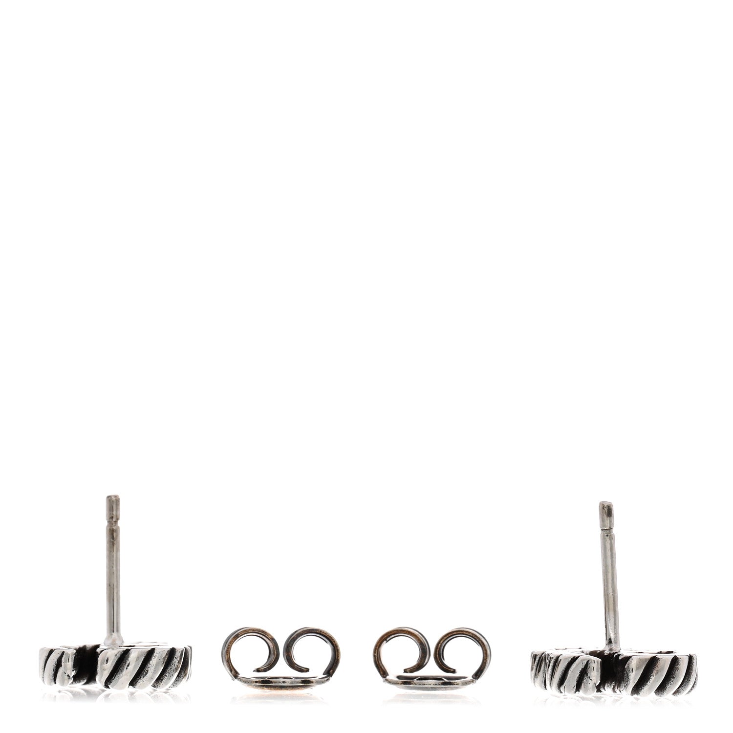 Gucci Sterling Silver Torchon Double G Earrings 3 of 4